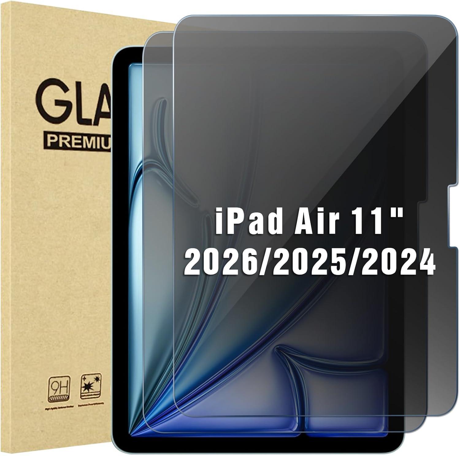 image:imageProCase 1 Pack Privacy Screen Protector for iPad Pro 20252024 M5M4 Air 13Inch 2024 AntiSpy Tempered Glass Film Guard for 2024 iPad ProiPad Air 132