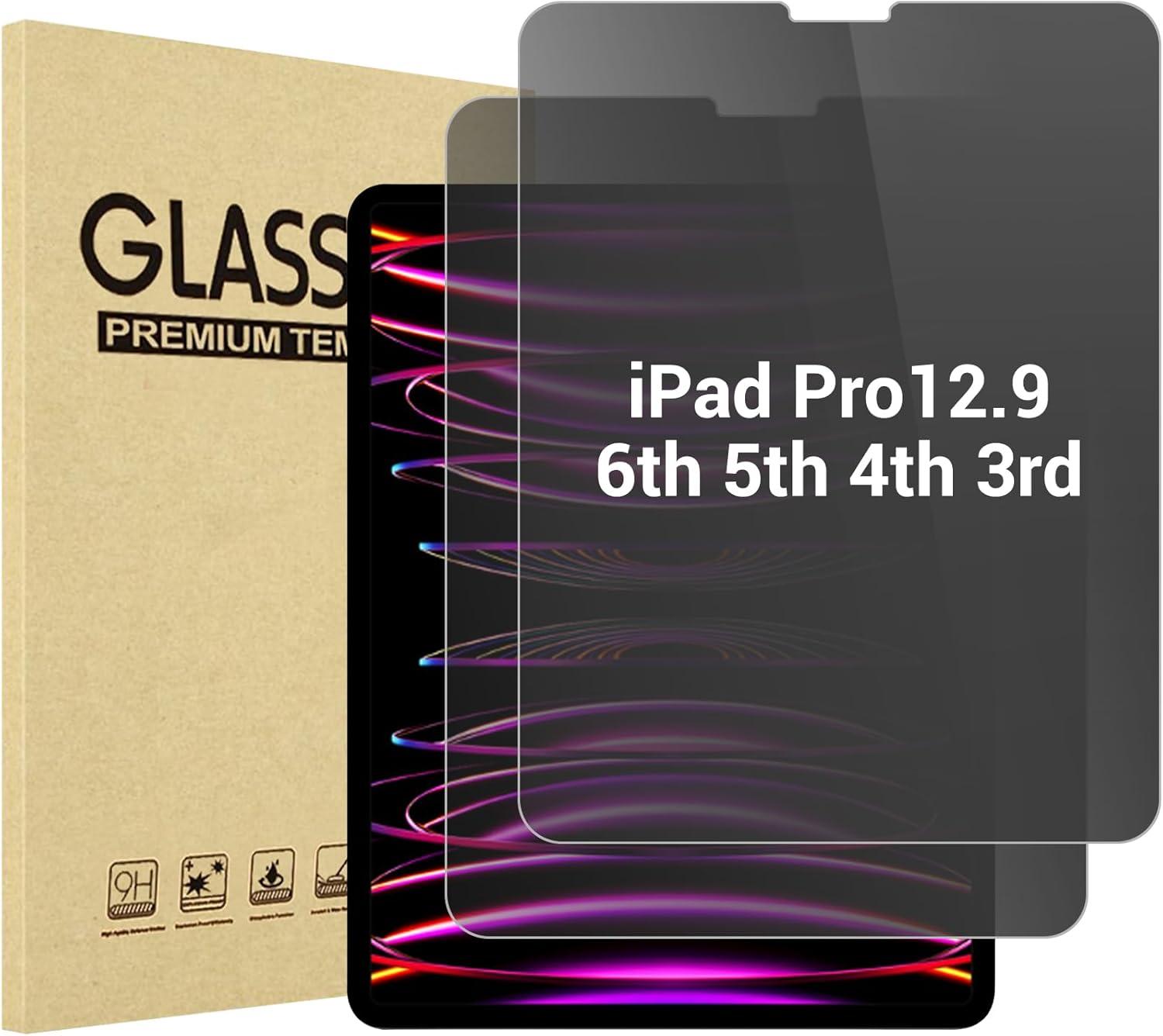image:imageProCase 1 Pack Privacy Screen Protector for iPad Pro 20252024 M5M4 Air 13Inch 2024 AntiSpy Tempered Glass Film Guard for 2024 iPad ProiPad Air 132