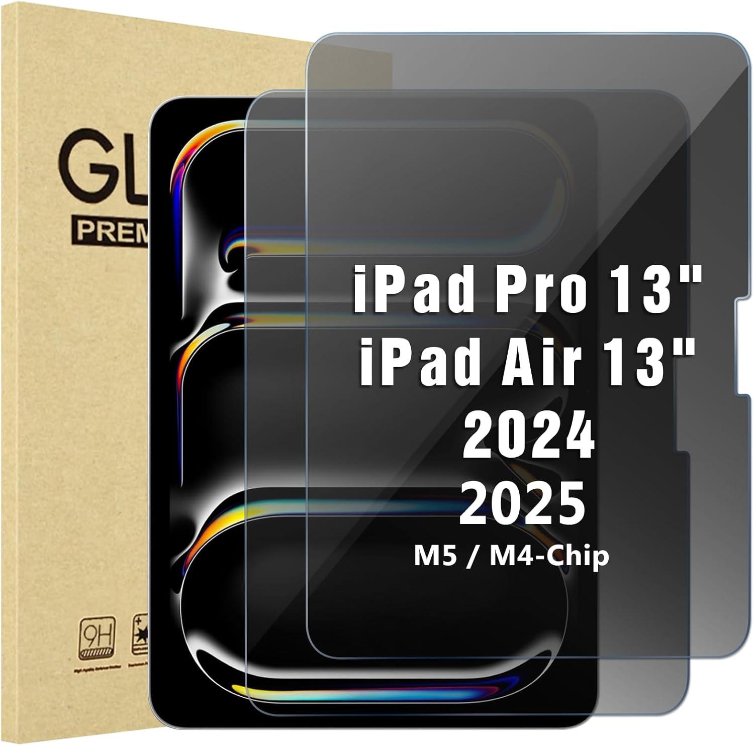 image:imageProCase 1 Pack Privacy Screen Protector for iPad Pro 20252024 M5M4 Air 13Inch 2024 AntiSpy Tempered Glass Film Guard for 2024 iPad ProiPad Air 132