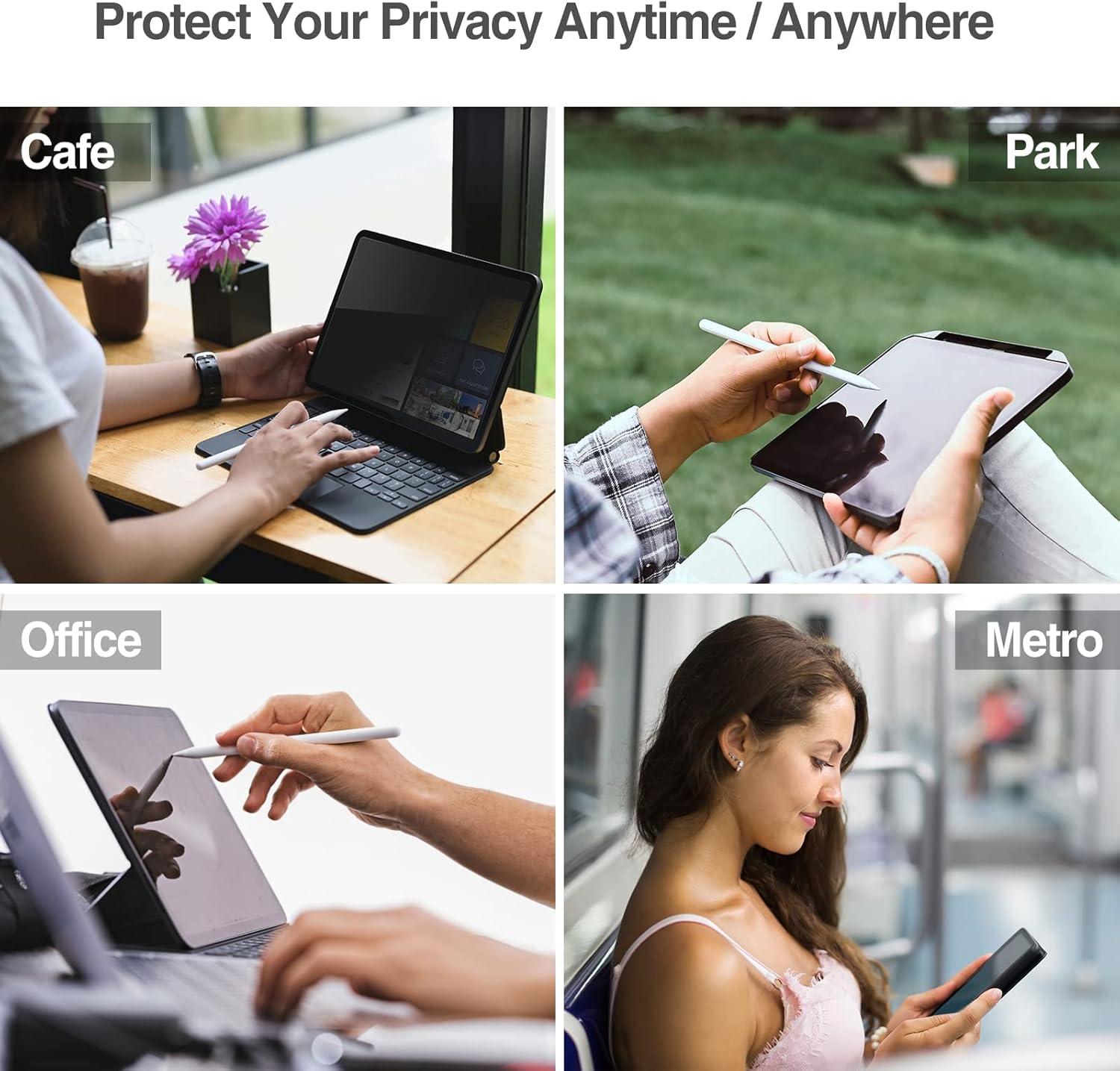 image:imageProCase 1 Pack Privacy Screen Protector for iPad Pro 20252024 M5M4 Air 13Inch 2024 AntiSpy Tempered Glass Film Guard for 2024 iPad ProiPad Air 132