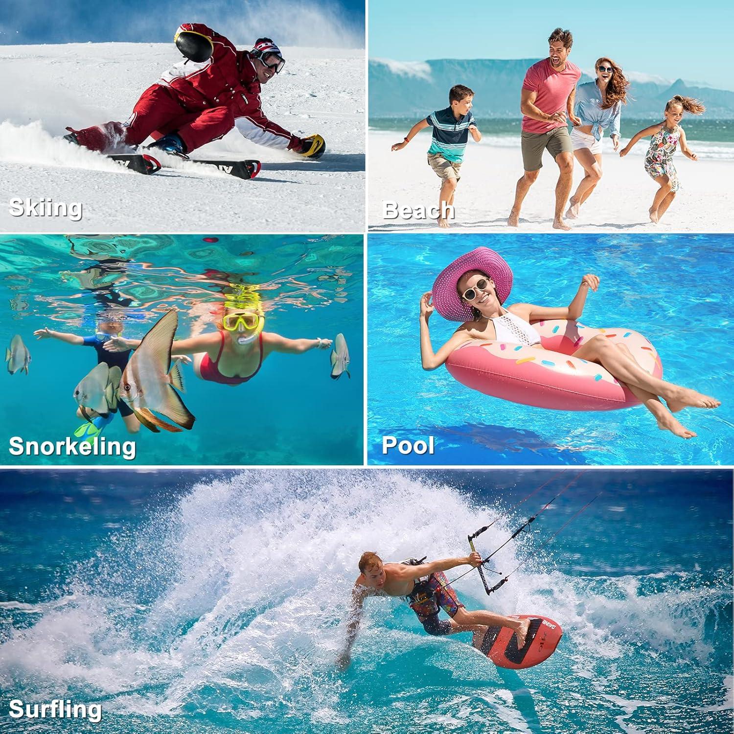 image:imageProCase 2 Pack Waterproof Phone Pouch Underwater Phone Case Up to 7 Dry Bag for iPhone 17 Air 16 15 14 13 Pro Plus Max Galaxy S24 S23 S22 Ultra Pixel Beach Essentials ClearPinkBlack