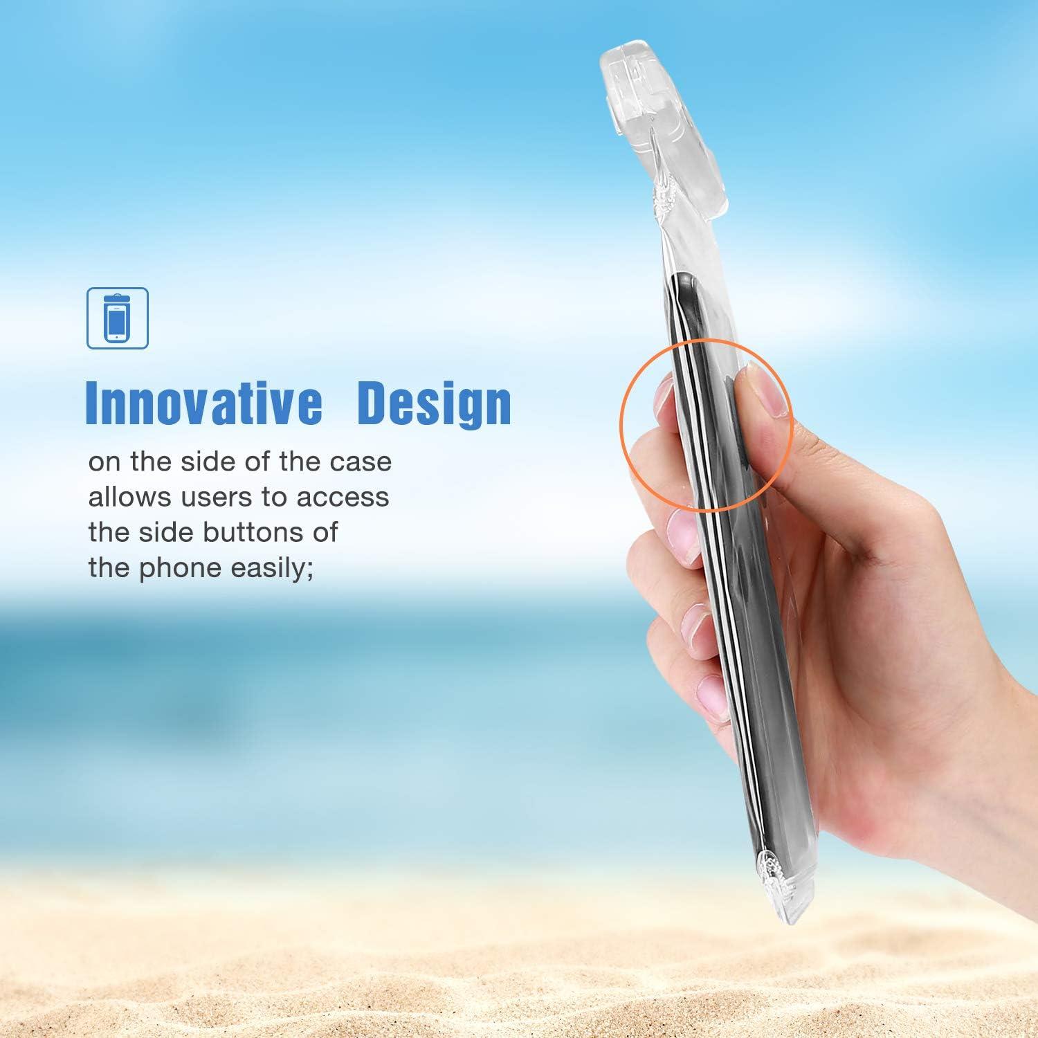 image:imageProCase 2 Pack Waterproof Phone Pouch Underwater Phone Case Up to 7 Dry Bag for iPhone 17 Air 16 15 14 13 Pro Plus Max Galaxy S24 S23 S22 Ultra Pixel Beach Essentials ClearClear