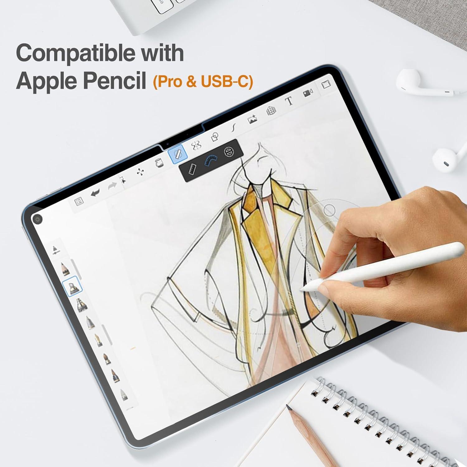 image:imageProCase 22 Pack Screen Protector for iPad Pro 13 inch 2025 M5 2024 M4 with Camera Lens Protector Tempered Glass Film for iPad Pro 13 2ClearClear