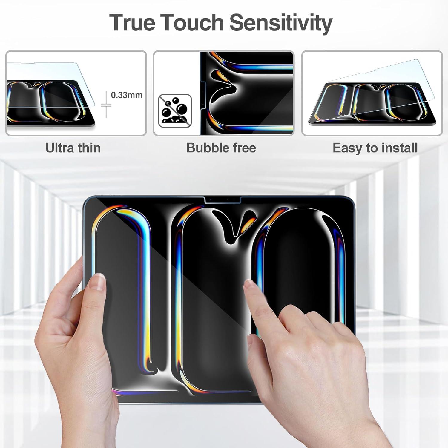 image:imageProCase 22 Pack Screen Protector for iPad Pro 13 inch 2025 M5 2024 M4 with Camera Lens Protector Tempered Glass Film for iPad Pro 13 2ClearSliverClear