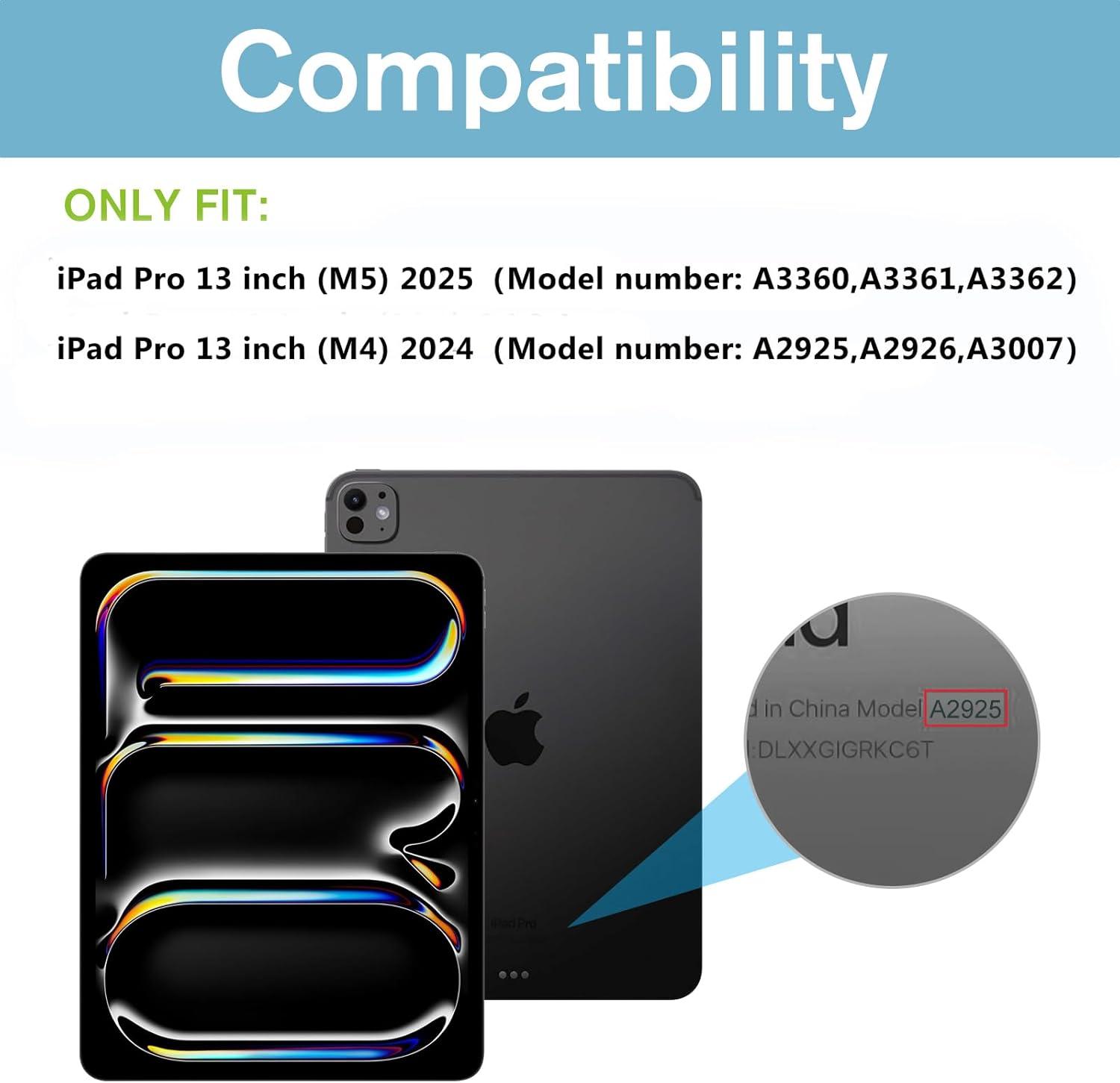 image:imageProCase 22 Pack Screen Protector for iPad Pro 13 inch 2025 M5 2024 M4 with Camera Lens Protector Tempered Glass Film for iPad Pro 13 2ClearSliverClear