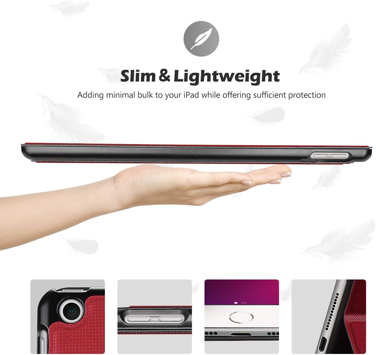 image:imageProCase Cover for iPad 102 Case 2021 iPad 9th Generation 2020 iPad 8th Gen 2019 iPad 7th Gen Case Slim Stand Protective Case Folio Cover for 102 iPad 9th Gen 8th Gen 7th GenBlackRed