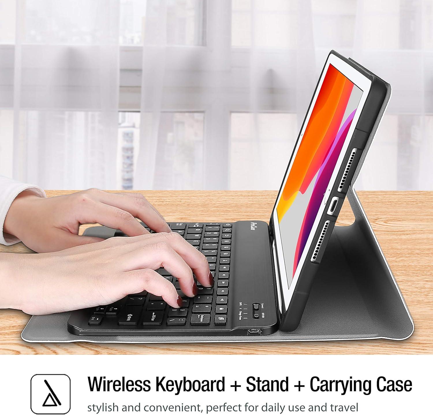image:imageProCase Keyboard Case for iPad 102 9th Gen 2021 8th Gen 2020 7th Gen 2019 iPad Air 105 2019 iPad Pro 105 2017 Wireless Magnetically Detachable Keyboard Case Auto SleepWake Navy