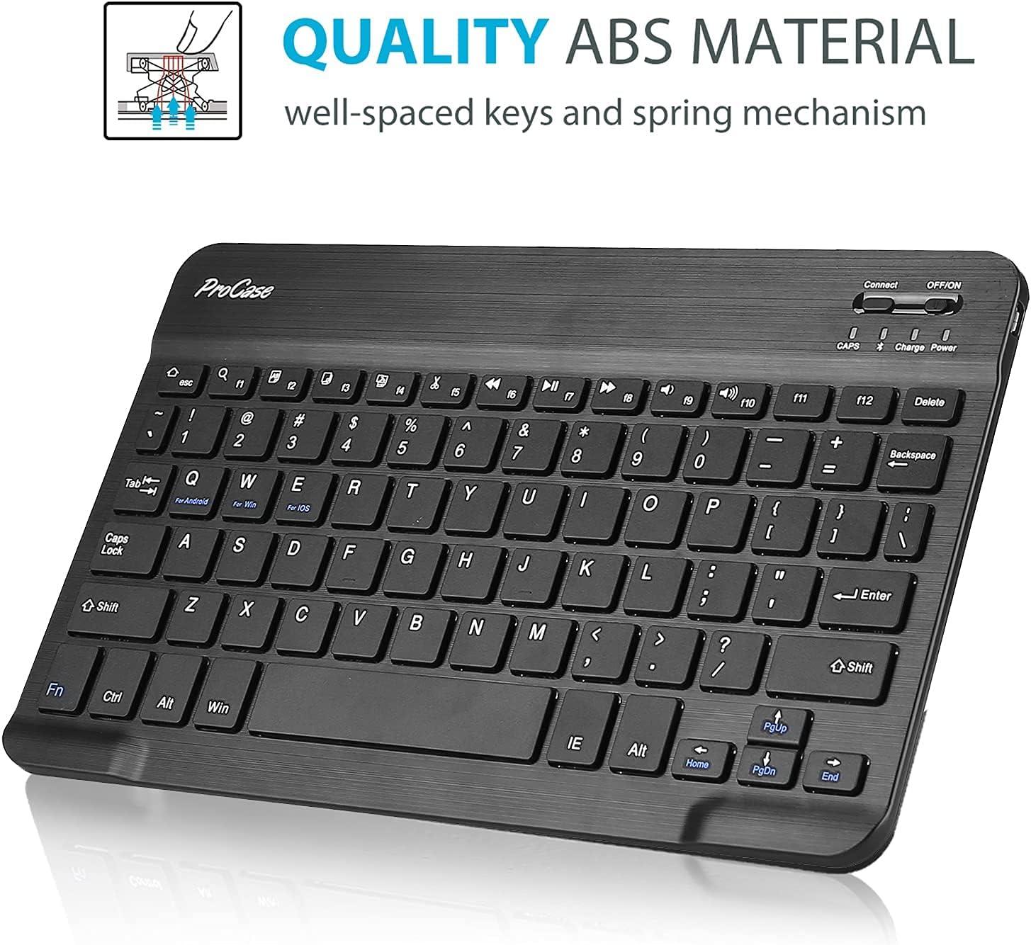 image:imageProCase Keyboard Case for iPad Pro 11 2022 2021 2020 2018 Slim Shell Lightweight Cover with Magnetically Detachable Wireless Keyboard for iPad Pro 11 Inch 4th 3rd 2nd Black