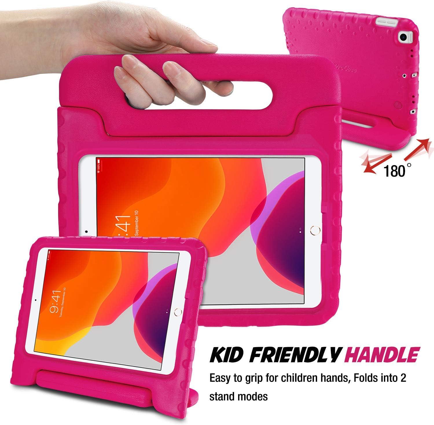 image:imageProCase Kids Case for iPad 9th GenerationiPad 8iPad 7 iPad 102 Case 2021 2020 2019iPad Air 105iPad Pro 105 Kids Case Shockproof Lightweight Case with Convertible Handle Blue 2021 2020 2019 Shockproof BlueMagenta