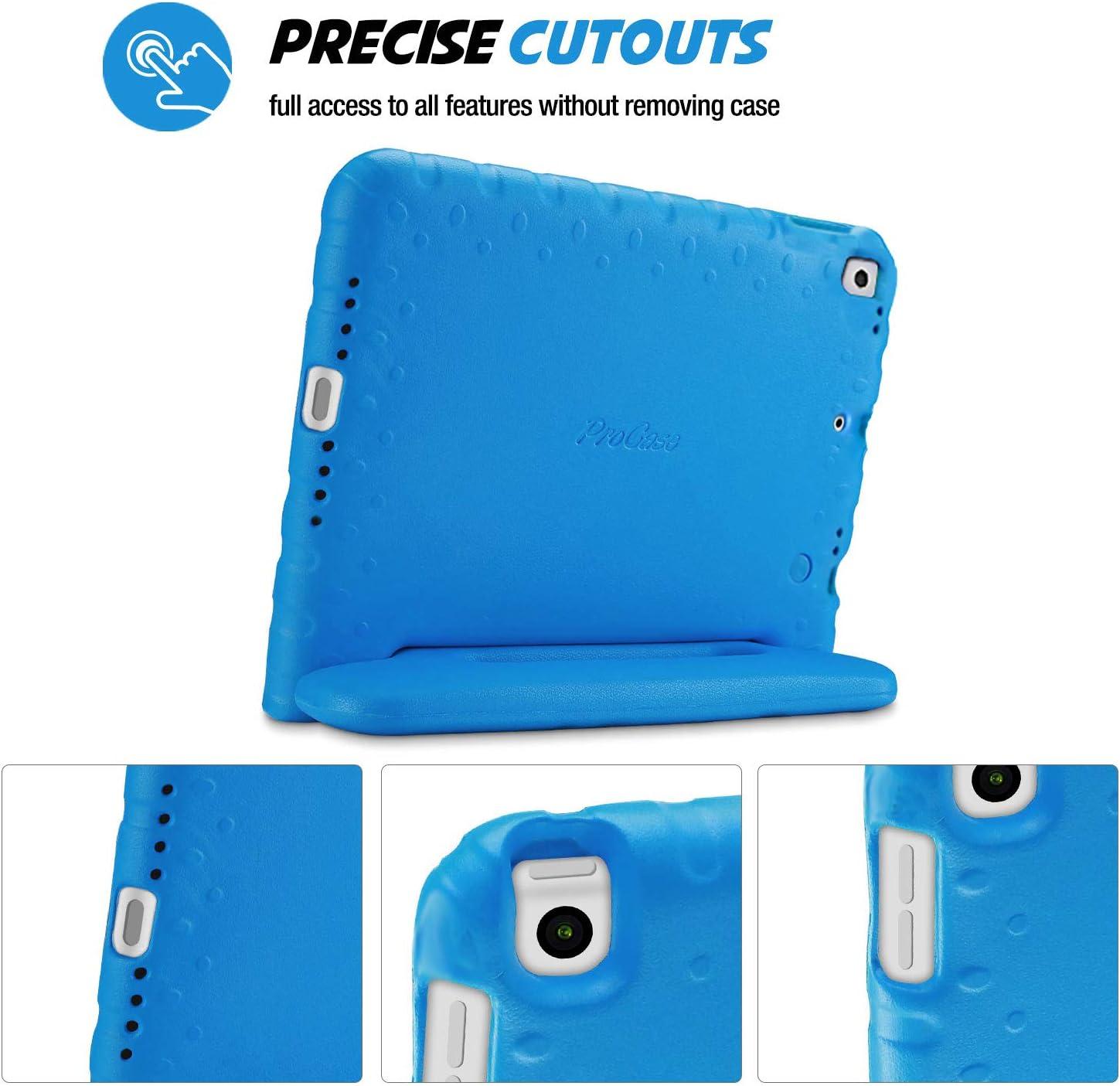 image:imageProCase Kids Case for iPad 9th GenerationiPad 8iPad 7 iPad 102 Case 2021 2020 2019iPad Air 105iPad Pro 105 Kids Case Shockproof Lightweight Case with Convertible Handle Blue 2021 2020 2019 Shockproof BlueBlue