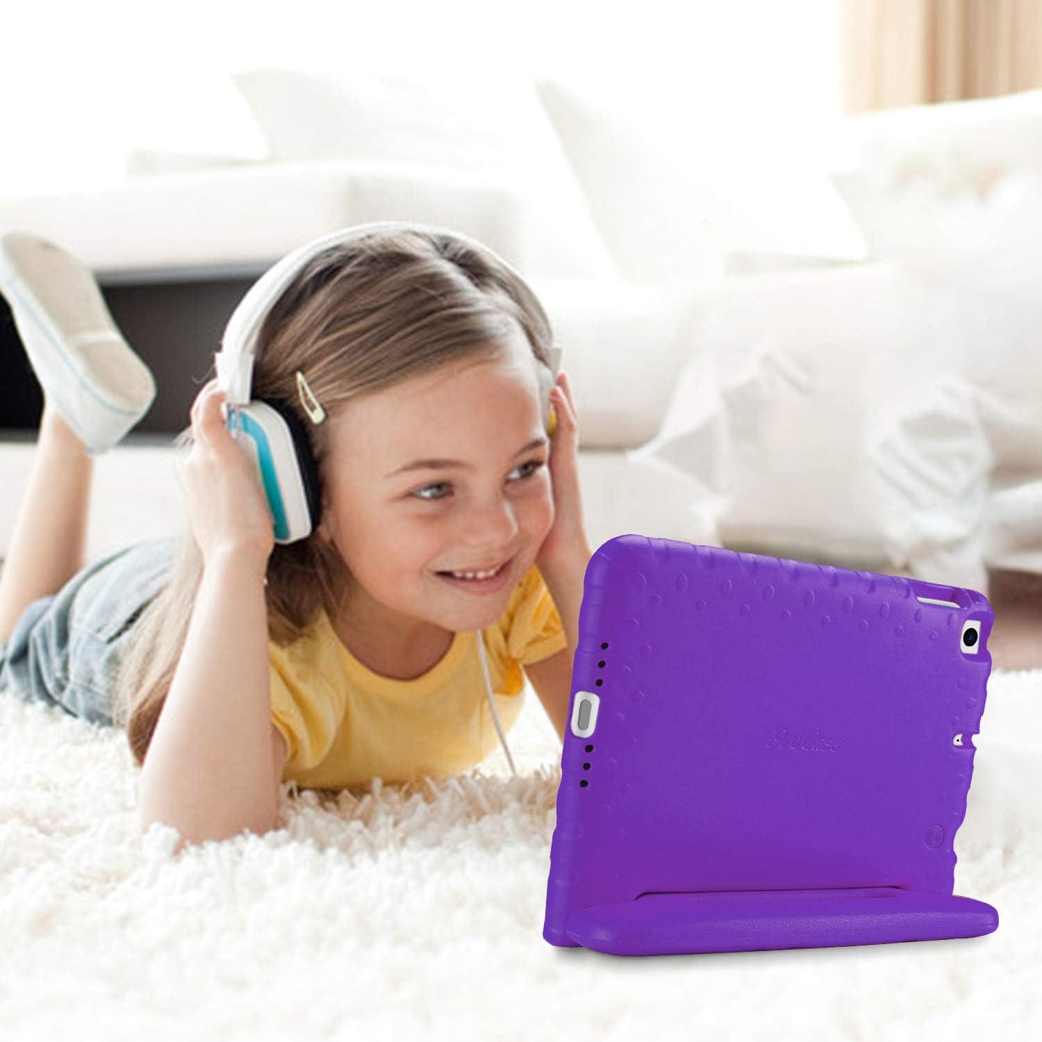 image:imageProCase Kids Case for iPad 9th GenerationiPad 8iPad 7 iPad 102 Case 2021 2020 2019iPad Air 105iPad Pro 105 Kids Case Shockproof Lightweight Case with Convertible Handle Blue 2021 2020 2019 Shockproof BluePurple