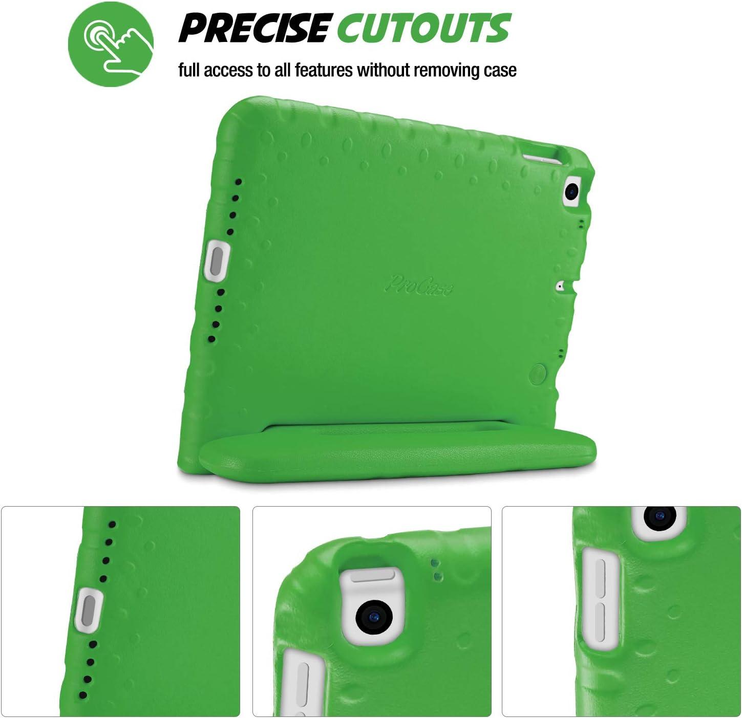 image:imageProCase Kids Case for iPad 9th GenerationiPad 8iPad 7 iPad 102 Case 2021 2020 2019iPad Air 105iPad Pro 105 Kids Case Shockproof Lightweight Case with Convertible Handle Blue 2021 2020 2019 Shockproof BlueGreen