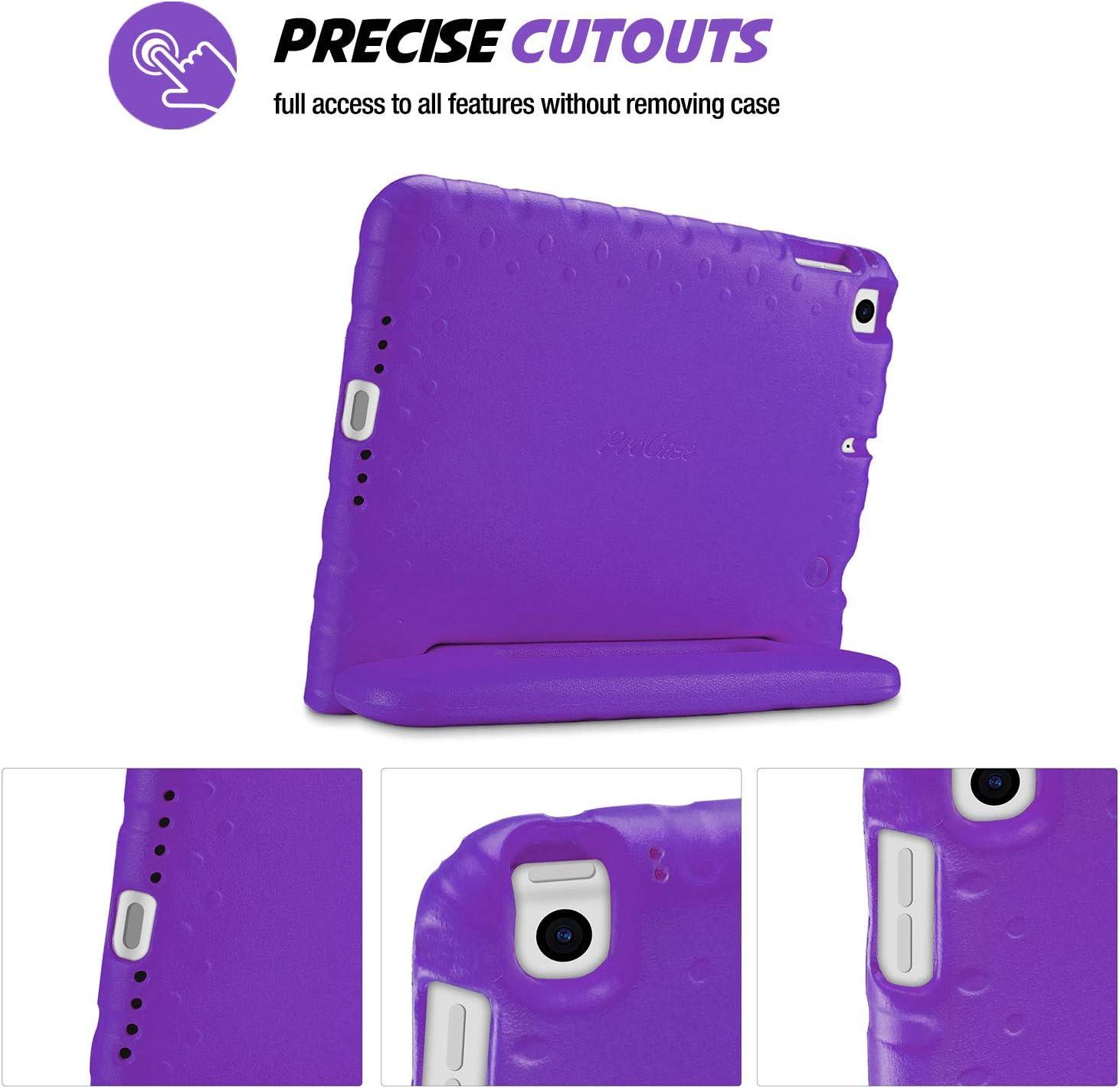 image:imageProCase Kids Case for iPad 9th GenerationiPad 8iPad 7 iPad 102 Case 2021 2020 2019iPad Air 105iPad Pro 105 Kids Case Shockproof Lightweight Case with Convertible Handle Blue 2021 2020 2019 Shockproof BluePurple