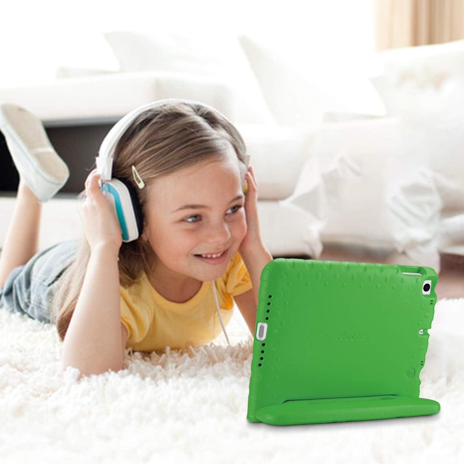 image:imageProCase Kids Case for iPad 9th GenerationiPad 8iPad 7 iPad 102 Case 2021 2020 2019iPad Air 105iPad Pro 105 Kids Case Shockproof Lightweight Case with Convertible Handle Blue 2021 2020 2019 Shockproof BlueGreen