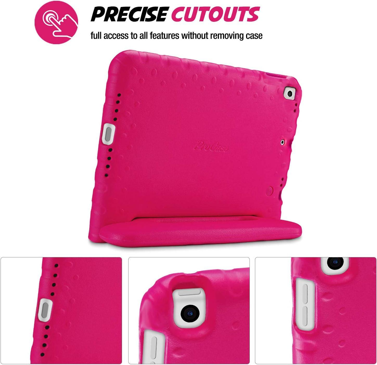 image:imageProCase Kids Case for iPad 9th GenerationiPad 8iPad 7 iPad 102 Case 2021 2020 2019iPad Air 105iPad Pro 105 Kids Case Shockproof Lightweight Case with Convertible Handle Blue 2021 2020 2019 Shockproof BlueMagenta