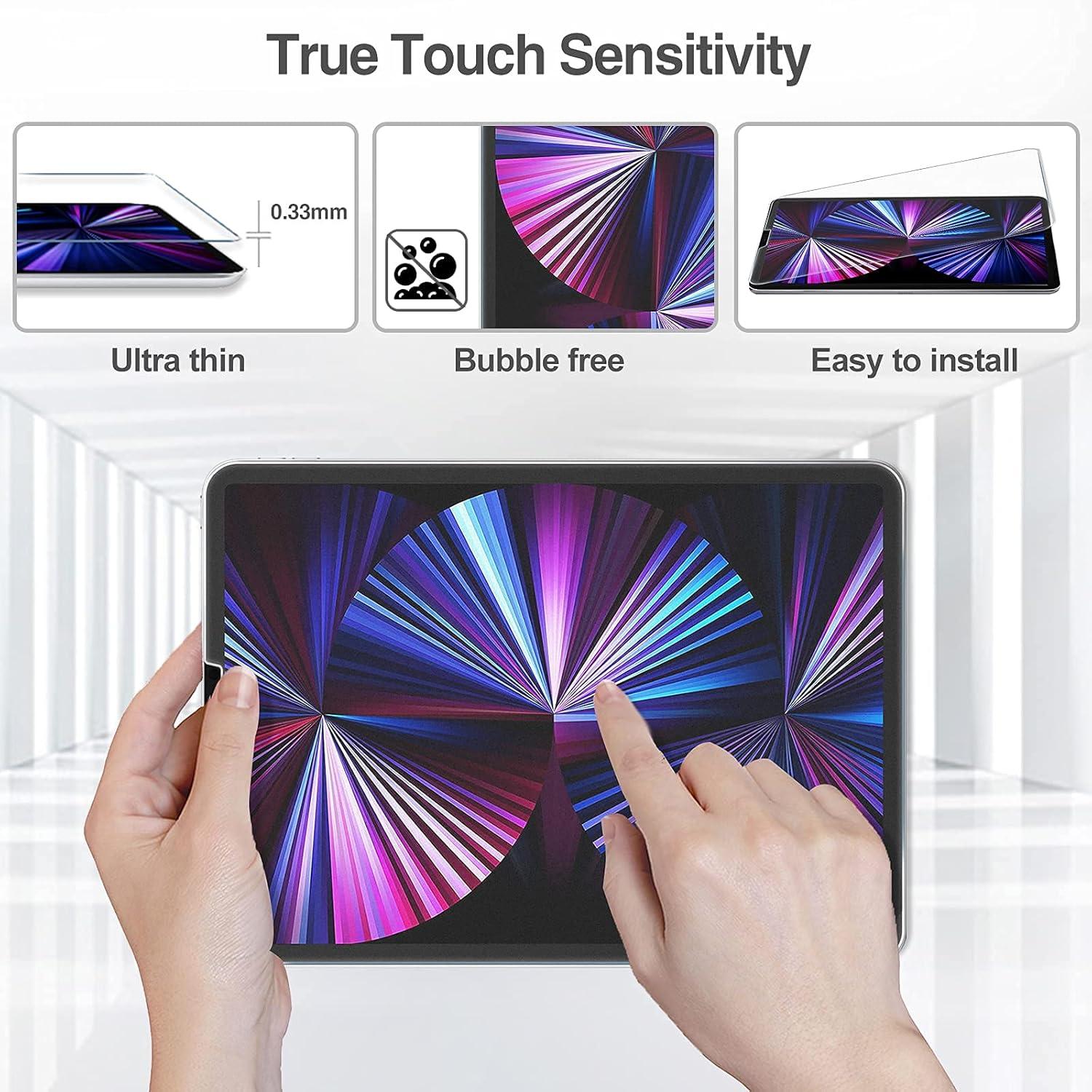 image:imageProCase Matte Screen Protector for iPad Pro 11 Inch 2022 2021 2020 2018 AntiFingerprint Matte Tempered Glass Screen Film Guard Screen Protector for iPad Pro 11 4th 3rd 2nd 1st Gen