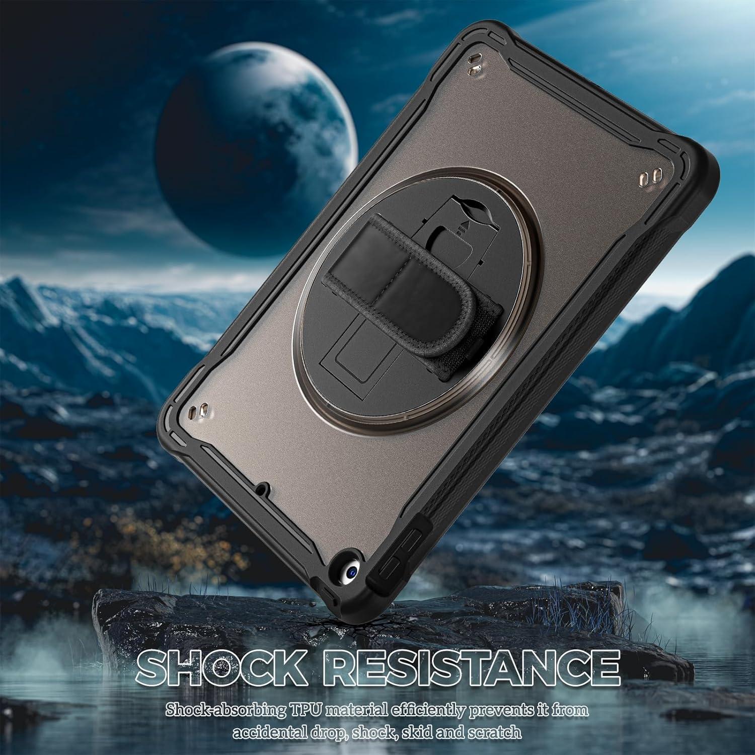 image:imageProCase Rugged Case for iPad 9th8th7th Generation 102 inch 202120202019 Case Heavy Duty Shockproof Rugged Cover with Hand Strap 360 Degree Rotatable Kickstand Protective for iPad 102 PinkBlack