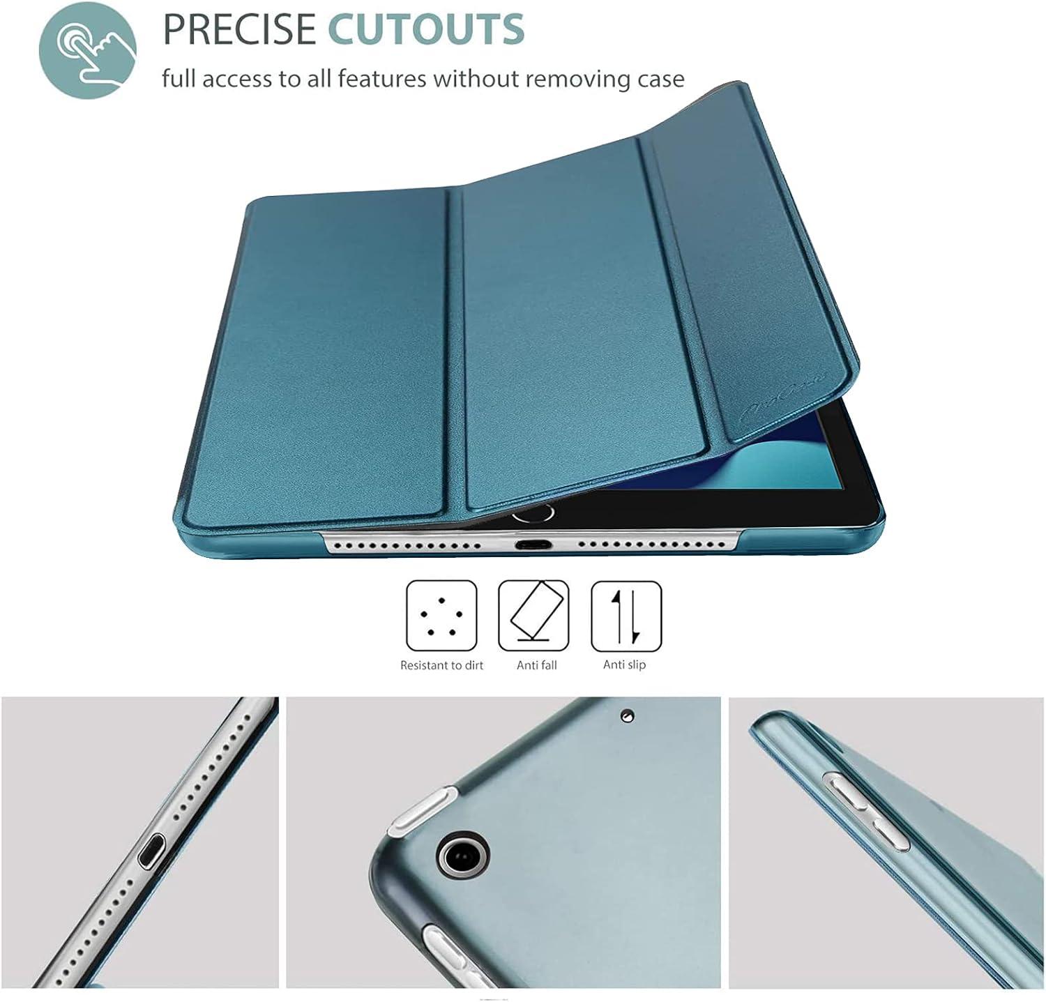image:imageProCase Smart Case for iPad 102 Case 2021 9th Gen 2020 8th Gen 2019 7th Gen Case with Tempered Glass Screen Protector Slim Stand Hard Shell Protective Smart Cover for 102 iPad 987 GreyTeal