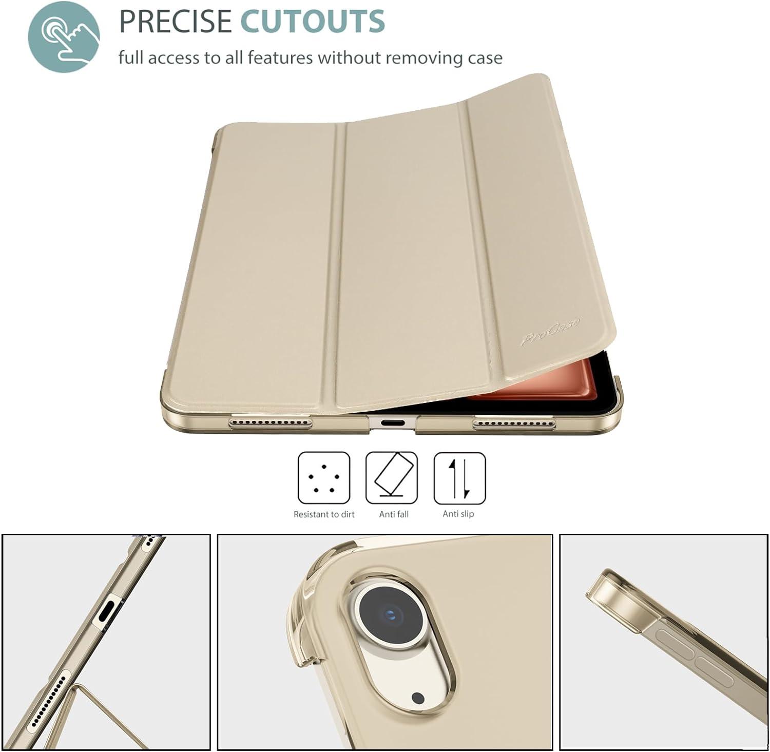 image:imageProCase Smart Case for iPad Air 11inch M4 2026 8th Gen M3 2025 M2 2024 amp 109 Inch iPad Air 5th 2022 amp 4th 2020 Protective Hard Back Cover with Auto SleepWake PinkStarlight