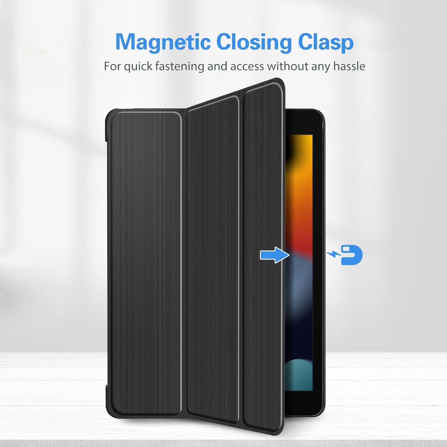image:imageProCase Smart Cover for iPad 102 Case iPad 9th 8th 7th Generation Case Hard Back Protective Cover iPad Case for iPad 102 Inch BlackBlack