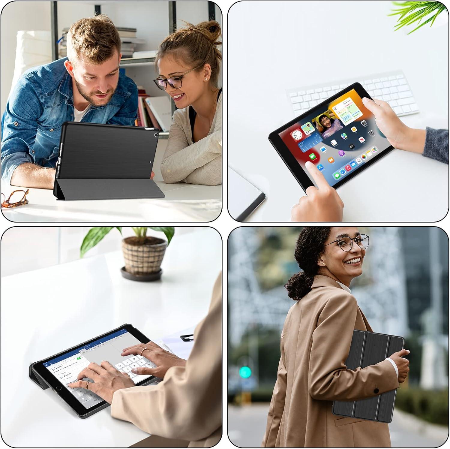 image:imageProCase Smart Cover for iPad 102 Case iPad 9th 8th 7th Generation Case Hard Back Protective Cover iPad Case for iPad 102 Inch BlackGrey