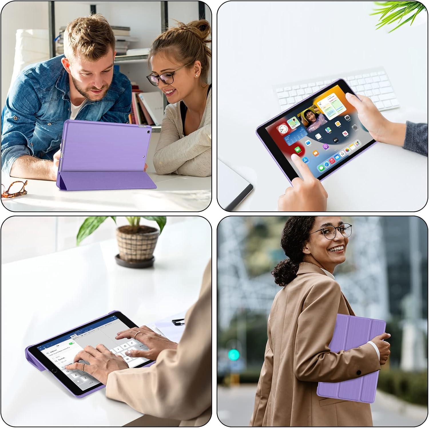 image:imageProCase Smart Cover for iPad 102 Case iPad 9th 8th 7th Generation Case Hard Back Protective Cover iPad Case for iPad 102 Inch BlackPurple