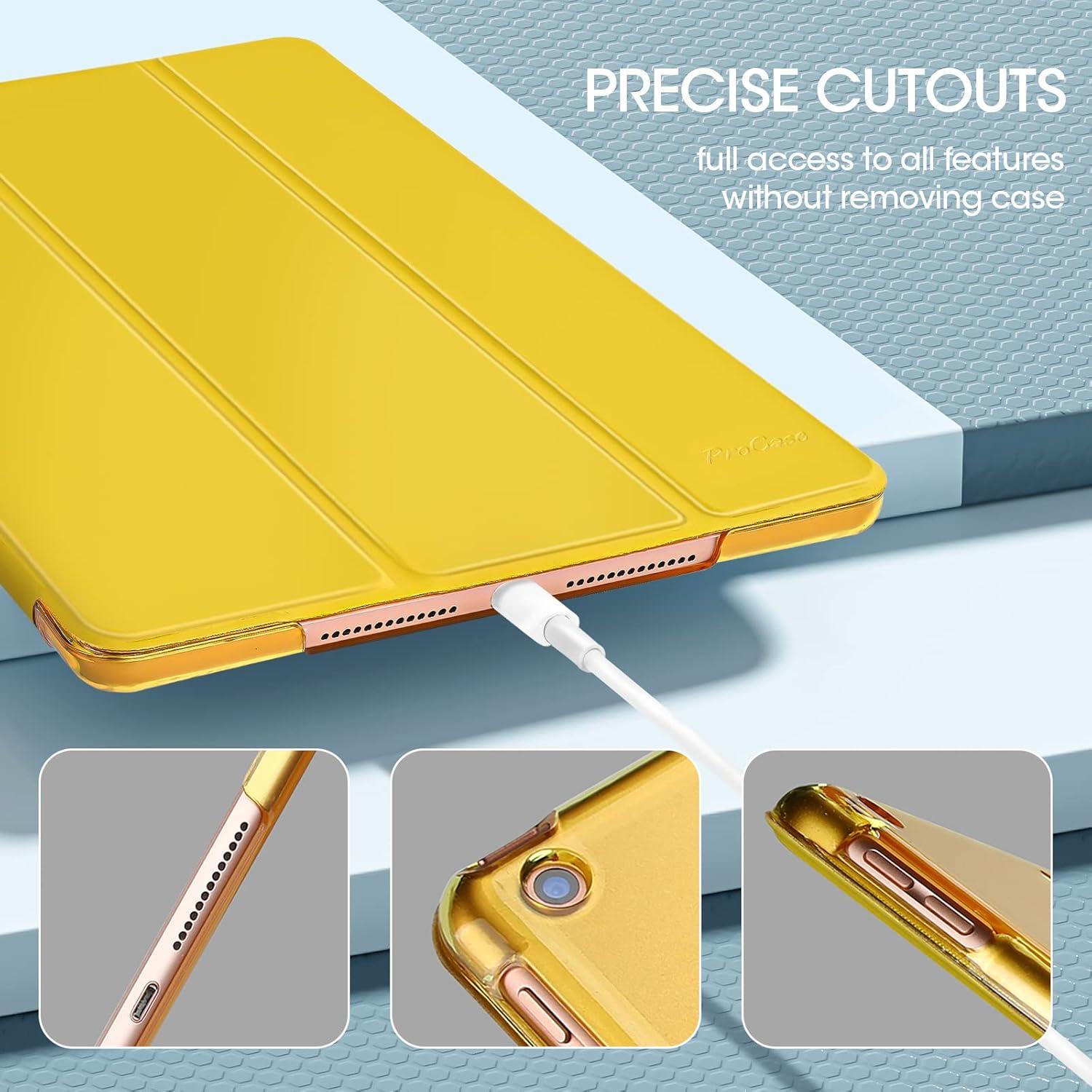 image:imageProCase for iPad 9th 8th 7th Generation Case 102 Inch 202120202019 Release 102 iPad Case 9th 8th 7th Gen Cover Slim Smart Cover with Translucent Hard Shell Back BlackAntiquemoss