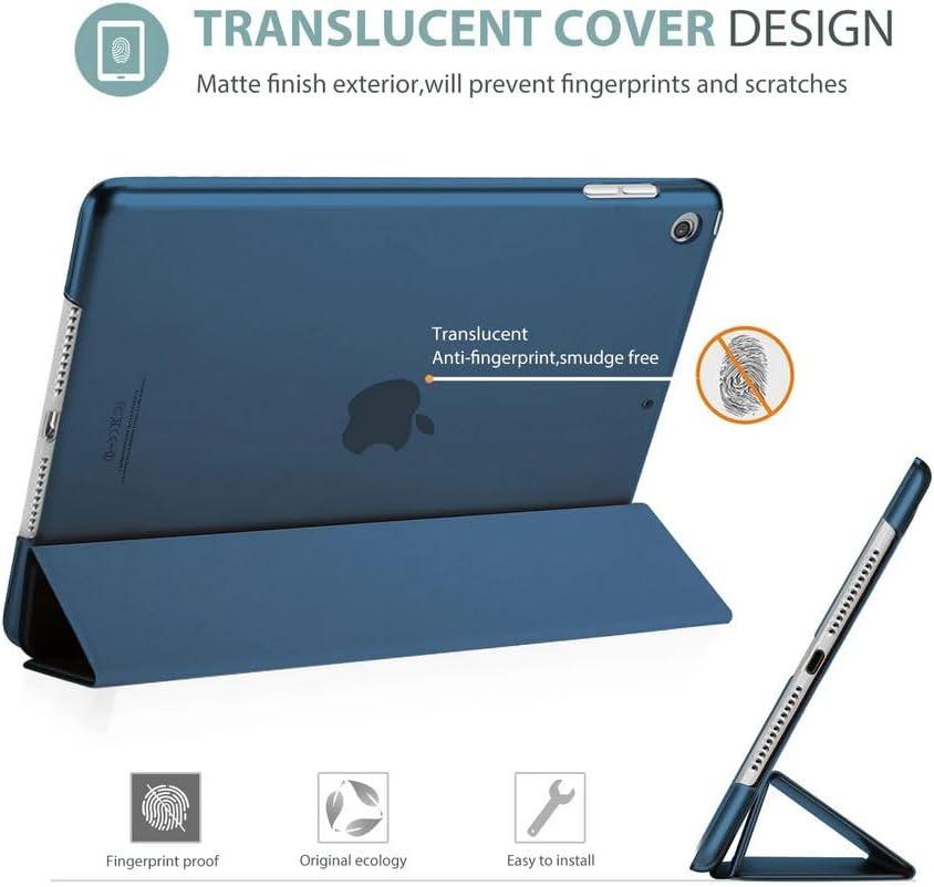 image:imageProCase for iPad 9th 8th 7th Generation Case 102 Inch 202120202019 Release 102 iPad Case 9th 8th 7th Gen Cover Slim Smart Cover with Translucent Hard Shell Back BlackBlack