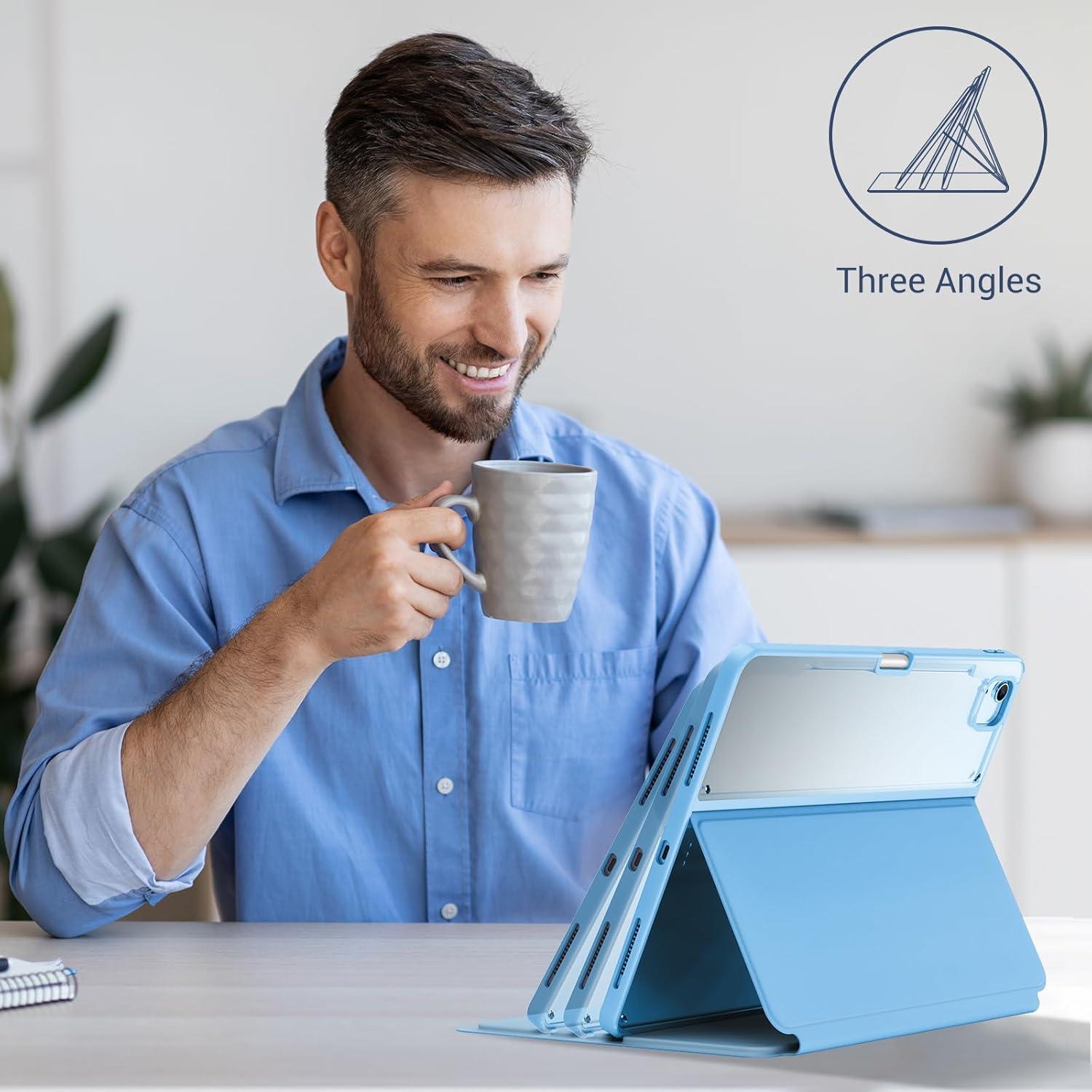 image:imageProCase for iPad Air 13 Inch Case 202620252024 M4M3M2 amp iPad Pro 129 inch 6th5th4th3rd 2022202120202018 Protective Folio Shockproof Case with Pencil Holder BlueBlue