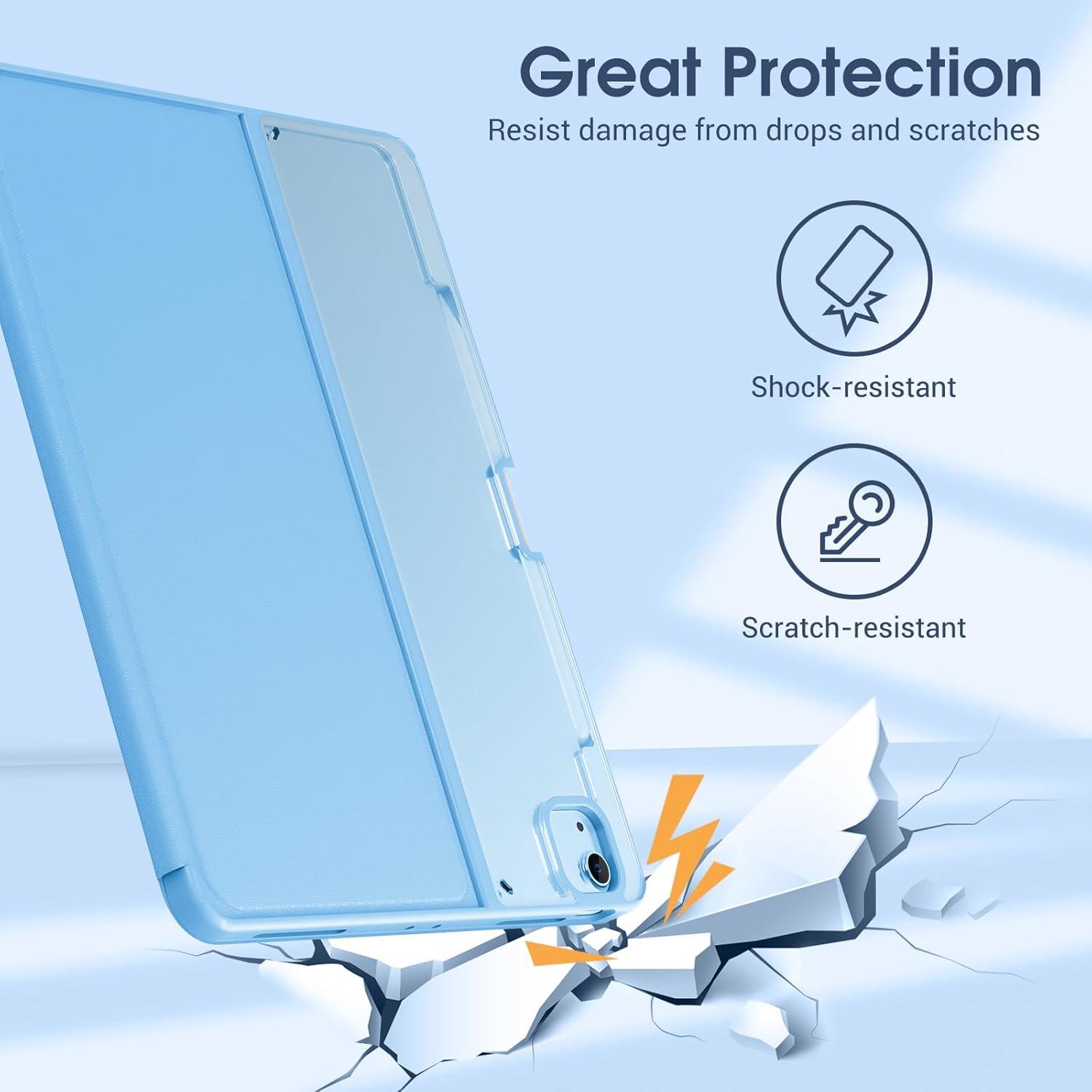 image:imageProCase for iPad Air 13 Inch Case 202620252024 M4M3M2 amp iPad Pro 129 inch 6th5th4th3rd 2022202120202018 Protective Folio Shockproof Case with Pencil Holder BlueBlue