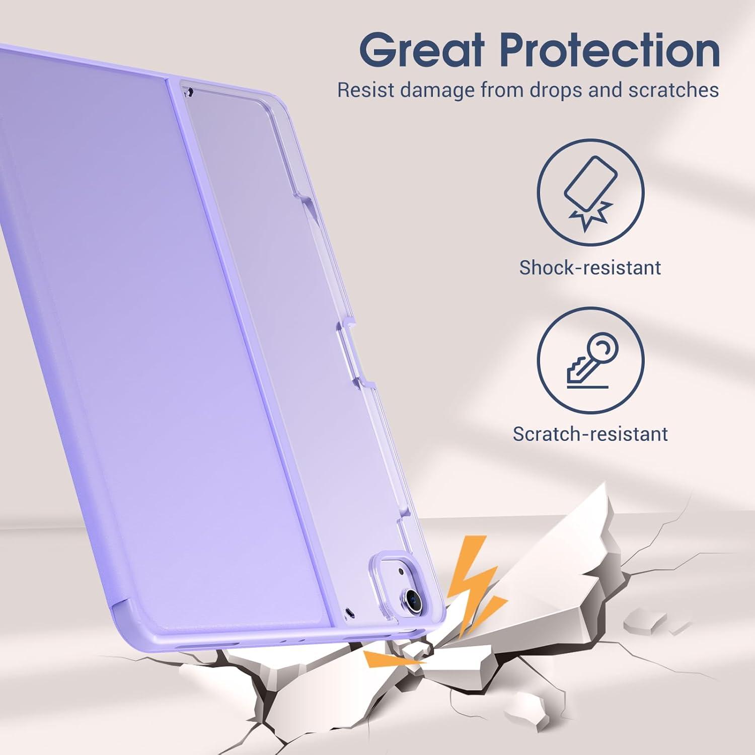 image:imageProCase for iPad Air 13 Inch Case 202620252024 M4M3M2 amp iPad Pro 129 inch 6th5th4th3rd 2022202120202018 Protective Folio Shockproof Case with Pencil Holder BluePurple