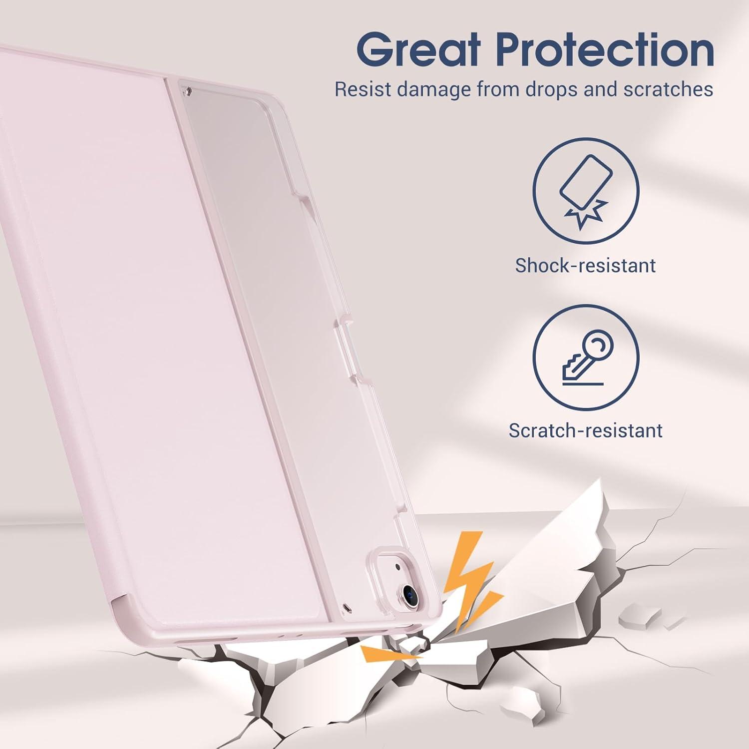 image:imageProCase for iPad Air 13 Inch Case 202620252024 M4M3M2 amp iPad Pro 129 inch 6th5th4th3rd 2022202120202018 Protective Folio Shockproof Case with Pencil Holder BluePink