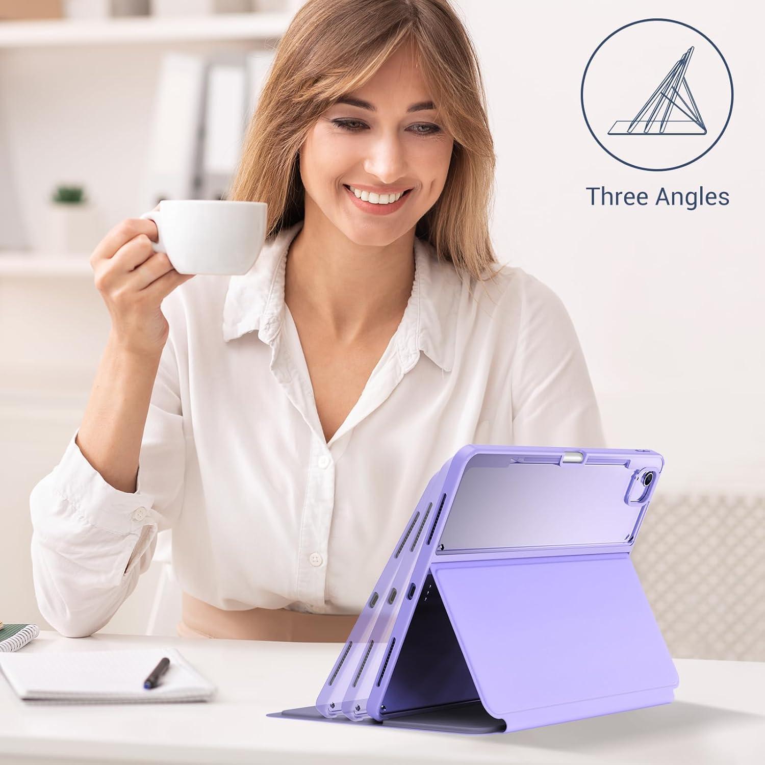 image:imageProCase for iPad Air 13 Inch Case 202620252024 M4M3M2 amp iPad Pro 129 inch 6th5th4th3rd 2022202120202018 Protective Folio Shockproof Case with Pencil Holder BluePurple