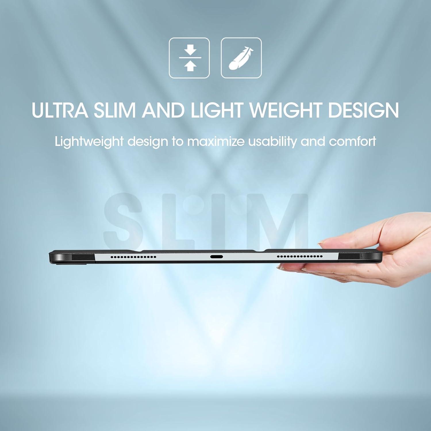 image:imageProCase for iPad Air 13 Inch Case M4M3M2202620252024 Slim Smart Cover iPad 13 Air M4 M3 M2 Case with Translucent Hard Shell Back Supports Touch ID Auto WakeSleep BlackBlack