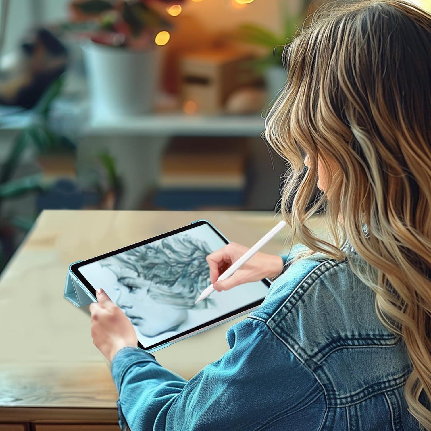 image:imageProCase for iPad Air 13 Inch Case M4M3M2202620252024 Slim Smart Cover iPad 13 Air M4 M3 M2 Case with Translucent Hard Shell Back Supports Touch ID Auto WakeSleep BlackAqua
