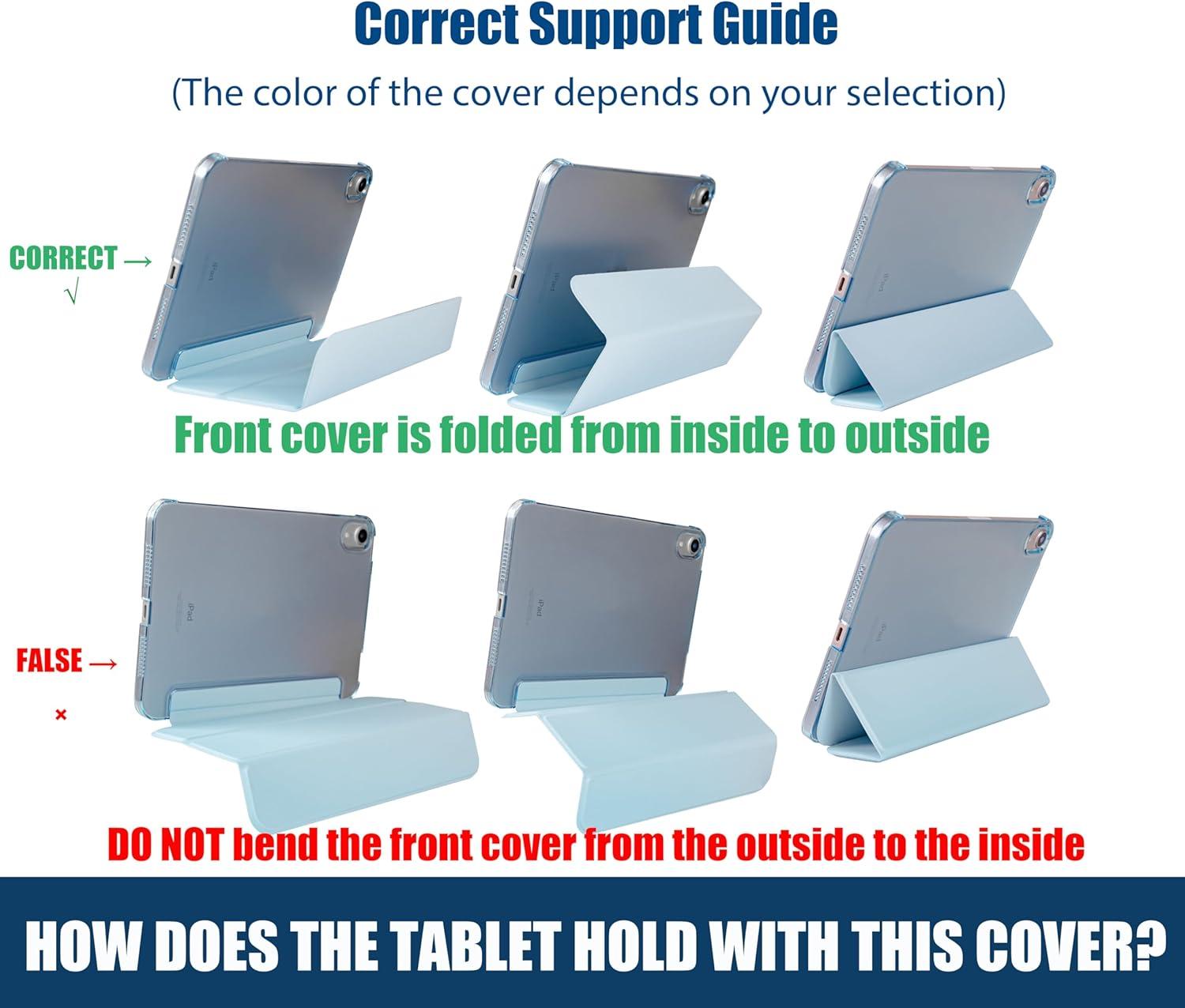 image:imageProCase for iPad Air 13 Inch Case M4M3M2202620252024 Slim Smart Cover iPad 13 Air M4 M3 M2 Case with Translucent Hard Shell Back Supports Touch ID Auto WakeSleep BlackPurple