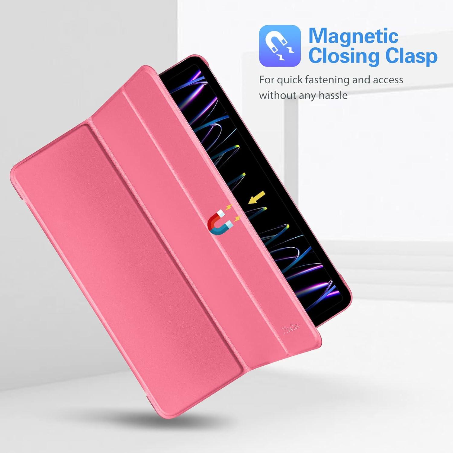 image:imageProCase for iPad Pro 11 Inch Case 20222021202020184th3rd2nd1st Generation iPad Pro 11 Slim Stand Hard Back Cover Shell Smart Folio Compatible with PenciSupport Auto WakeSleep BlackMelonpink