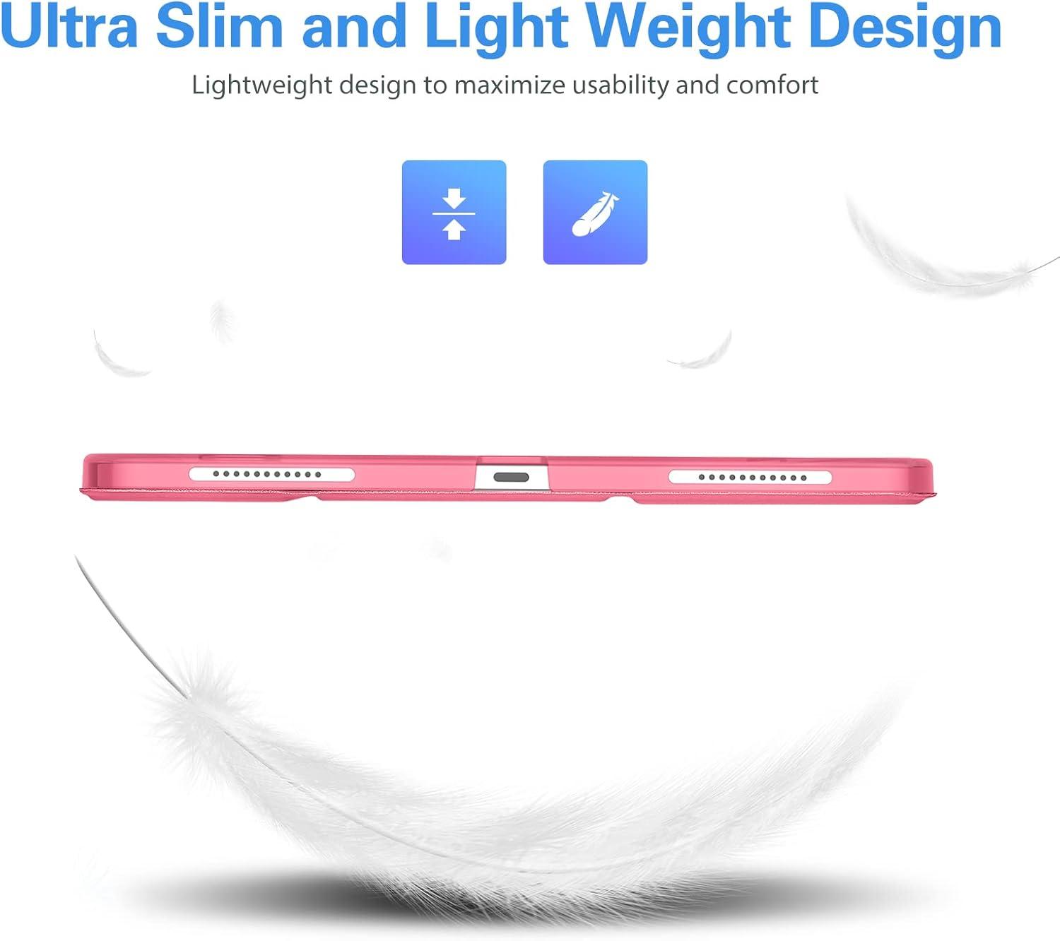 image:imageProCase for iPad Pro 11 Inch Case 20222021202020184th3rd2nd1st Generation iPad Pro 11 Slim Stand Hard Back Cover Shell Smart Folio Compatible with PenciSupport Auto WakeSleep BlackMelonpink