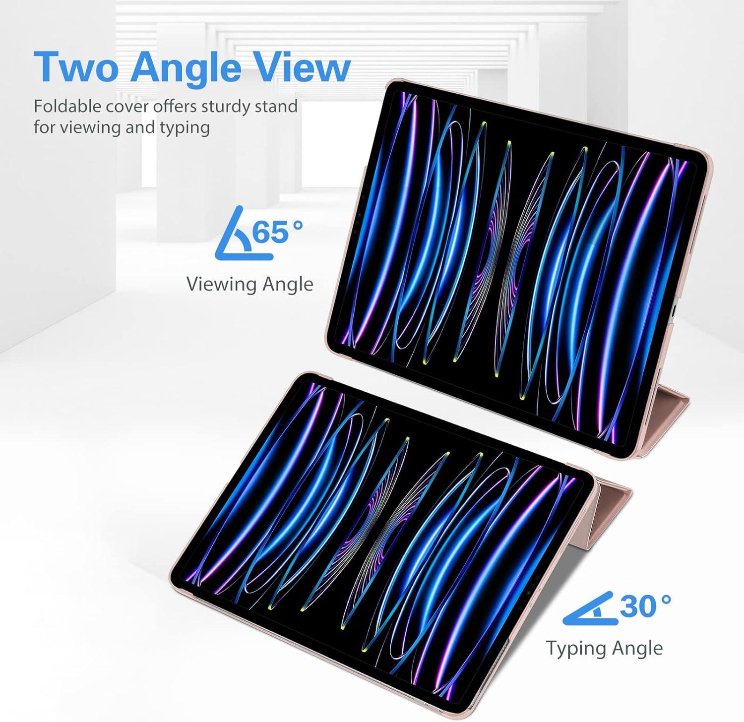 image:imageProCase for iPad Pro 11 Inch Case 20222021202020184th3rd2nd1st Generation iPad Pro 11 Slim Stand Hard Back Cover Shell Smart Folio Compatible with PenciSupport Auto WakeSleep BlackPink