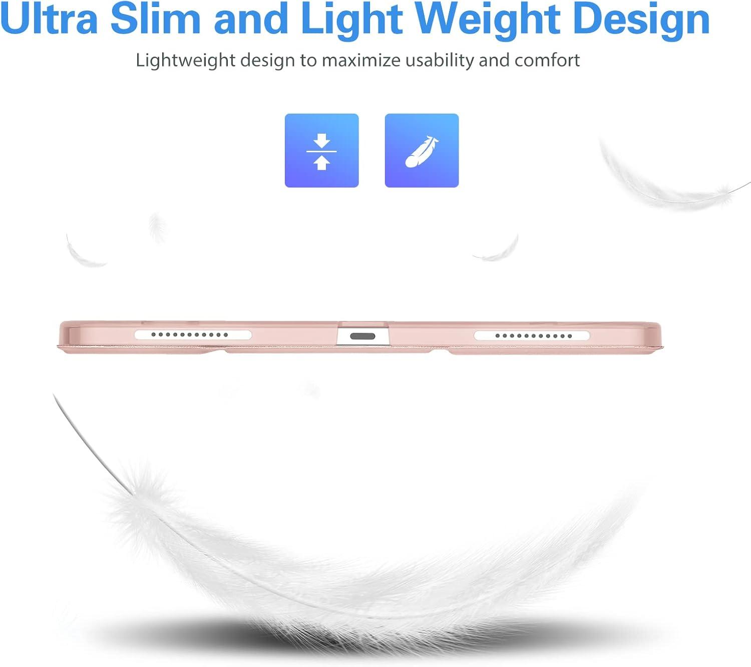 image:imageProCase for iPad Pro 11 Inch Case 20222021202020184th3rd2nd1st Generation iPad Pro 11 Slim Stand Hard Back Cover Shell Smart Folio Compatible with PenciSupport Auto WakeSleep BlackPink