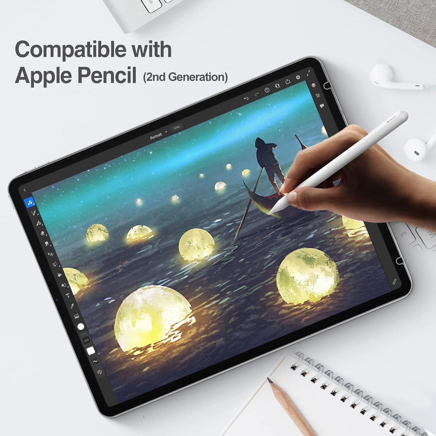 image:imageProCase for iPad Pro 129 4Way Privacy Screen Protector 2022 2021 2020 2018 360 Degree AntiSpy Tempered Glass Film Guard for iPad Pro 129 Inch 6th 5th 4th 3rd