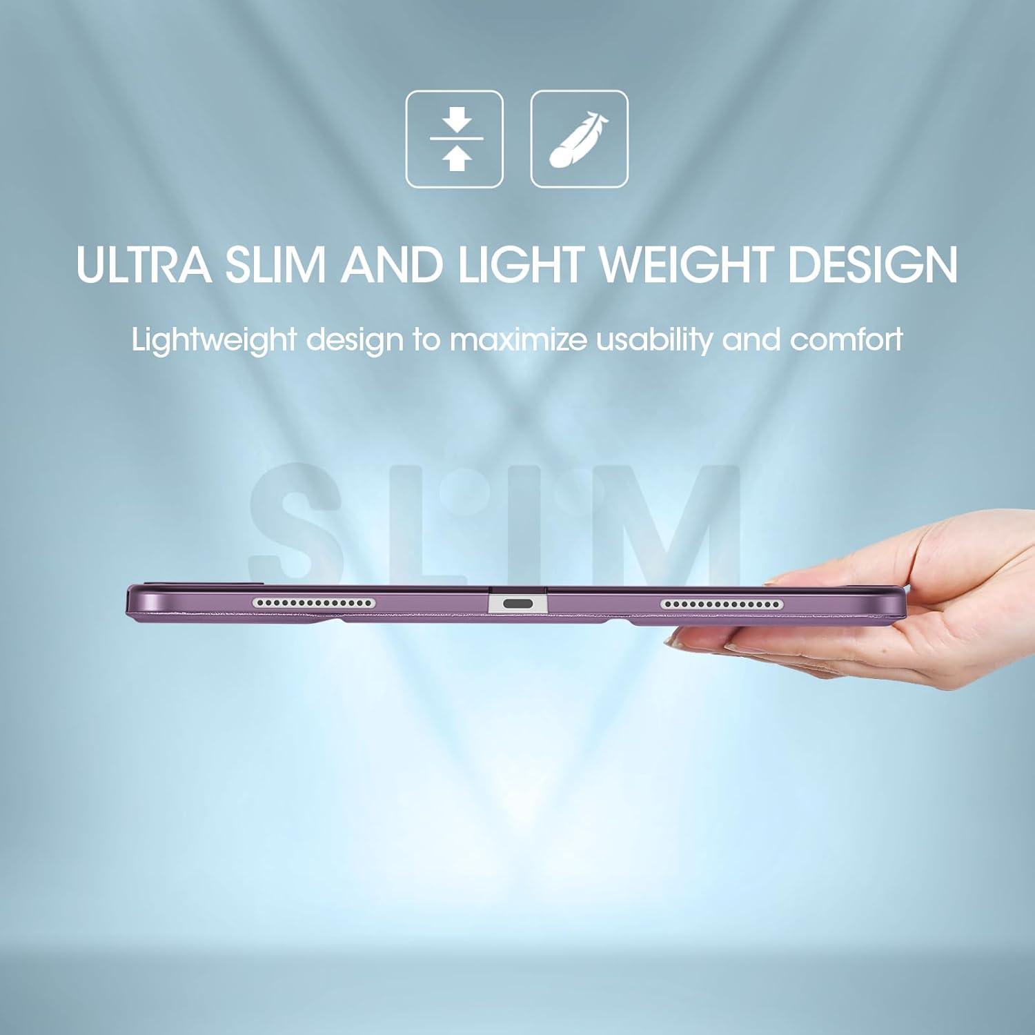 image:imageProCase for iPad Pro 13 Inch Case M5 2025 M4 2024 Smart Cover iPad Pro M5 M4 Case 13 Inch Slim Stand Translucent Hard Shell Back Supports Touch ID Auto WakeSleep NavyDarkpurple