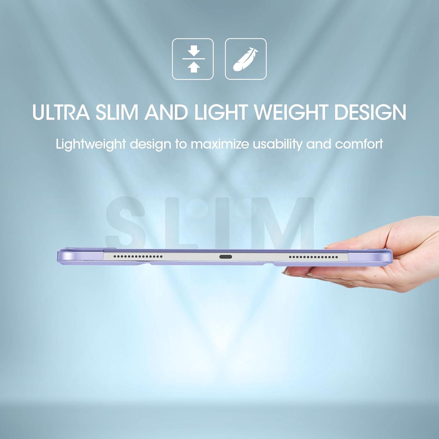 image:imageProCase for iPad Pro 13 Inch Case M5 2025 M4 2024 Smart Cover iPad Pro M5 M4 Case 13 Inch Slim Stand Translucent Hard Shell Back Supports Touch ID Auto WakeSleep NavyLightpurple