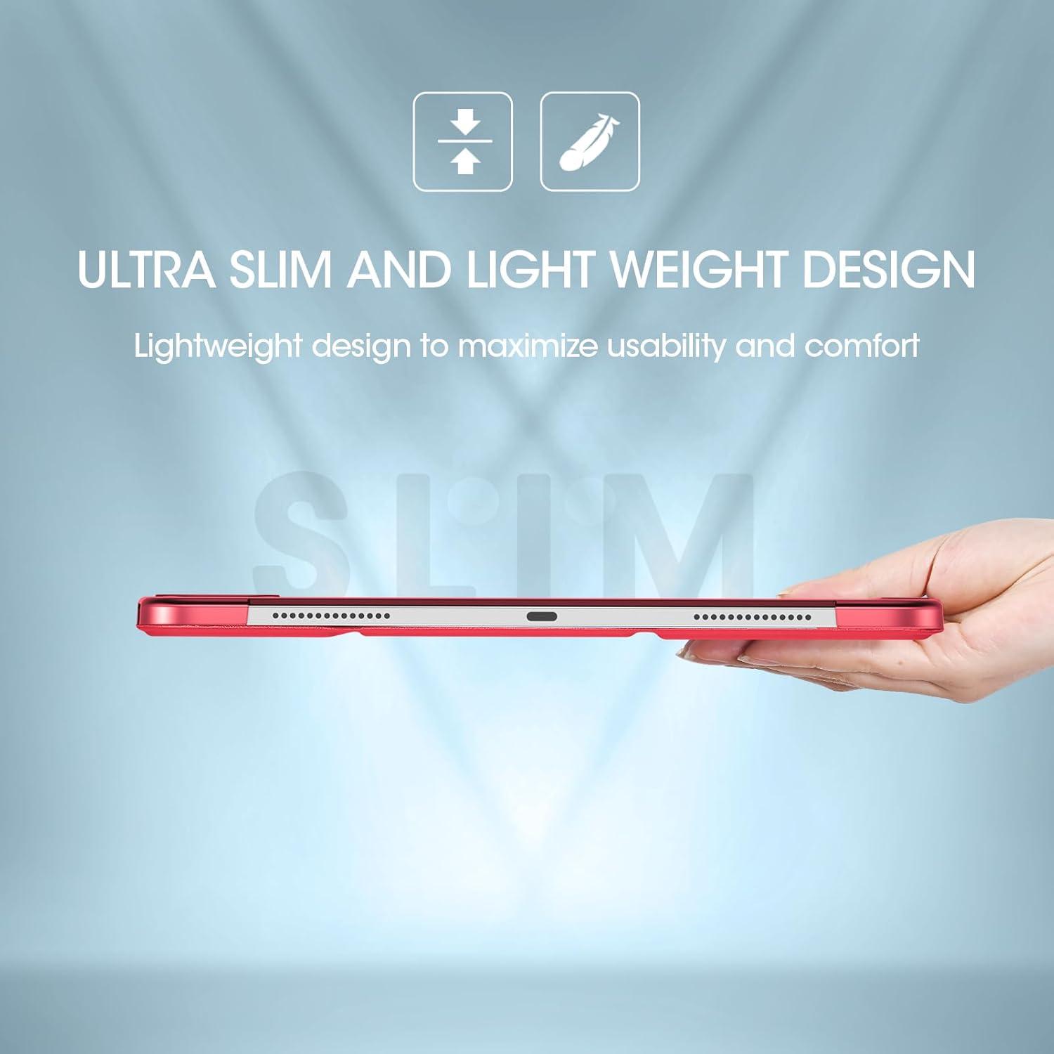 image:imageProCase for iPad Pro 13 Inch Case M5 2025 M4 2024 Smart Cover iPad Pro M5 M4 Case 13 Inch Slim Stand Translucent Hard Shell Back Supports Touch ID Auto WakeSleep NavyRed