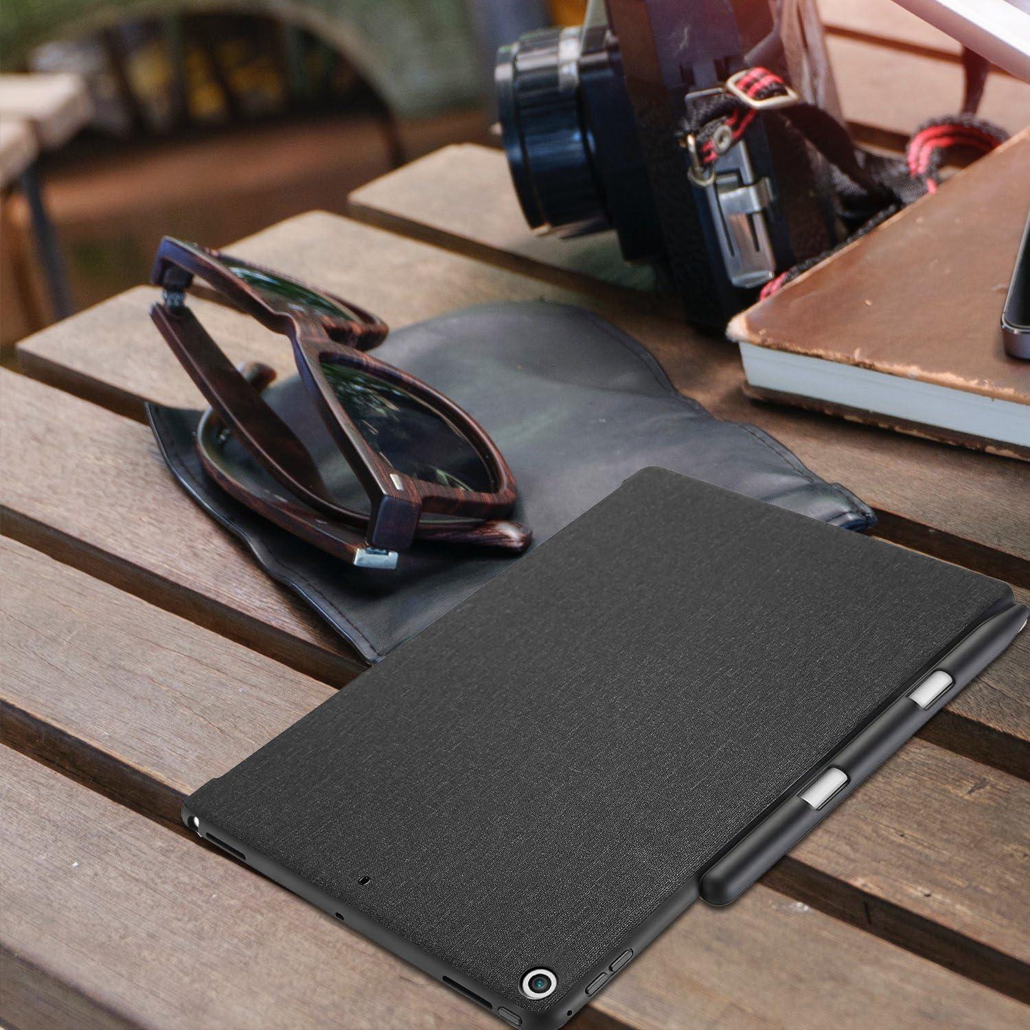 image:imageProcase iPad 102 7th Generation Back Case with Pencil Holder Companion Back Cover Protective Case for 2019 New Apple iPad 102 inch Compatible with Apple Smart Keyboard and Smart Cover Black