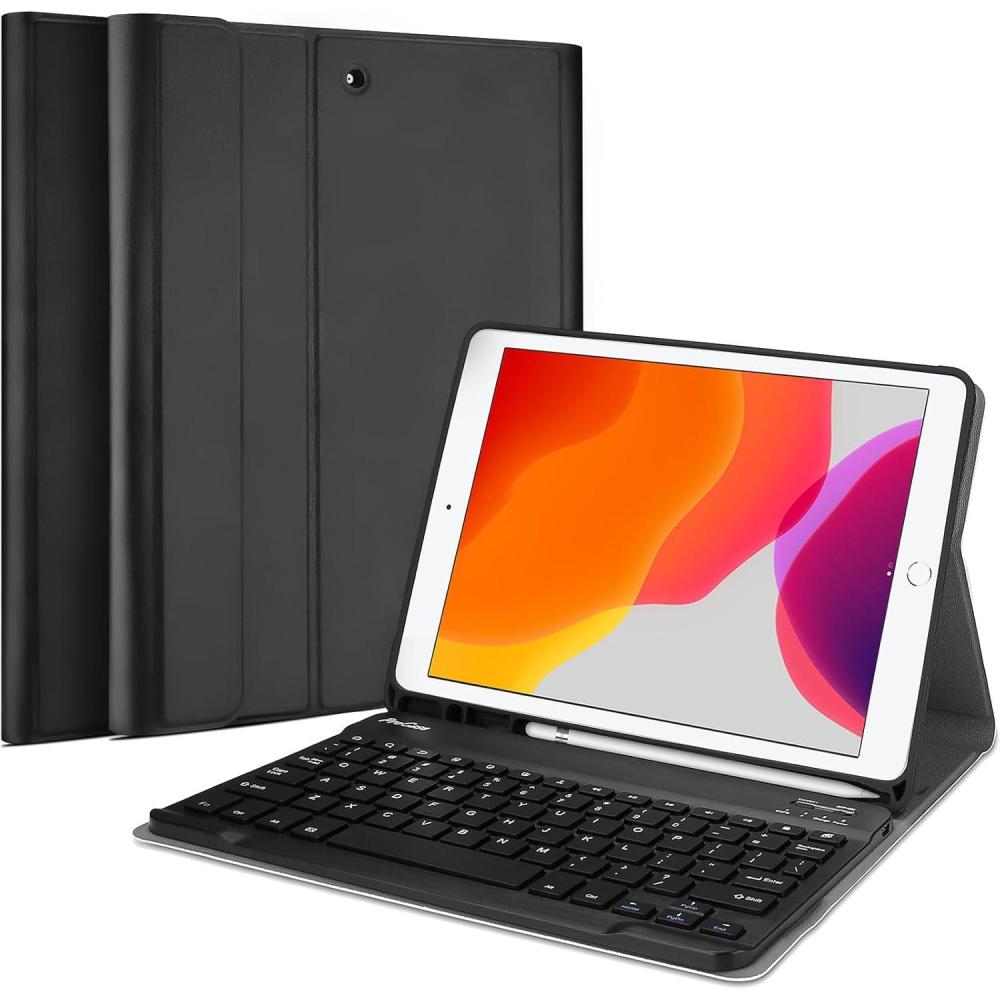 image:imageProCase Keyboard Case for iPad 102 9th Gen 2021 8th Gen 2020 7th Gen 2019 iPad Air 105 2019 iPad Pro 105 2017 Wireless Magnetically Detachable Keyboard Case Auto SleepWake Black