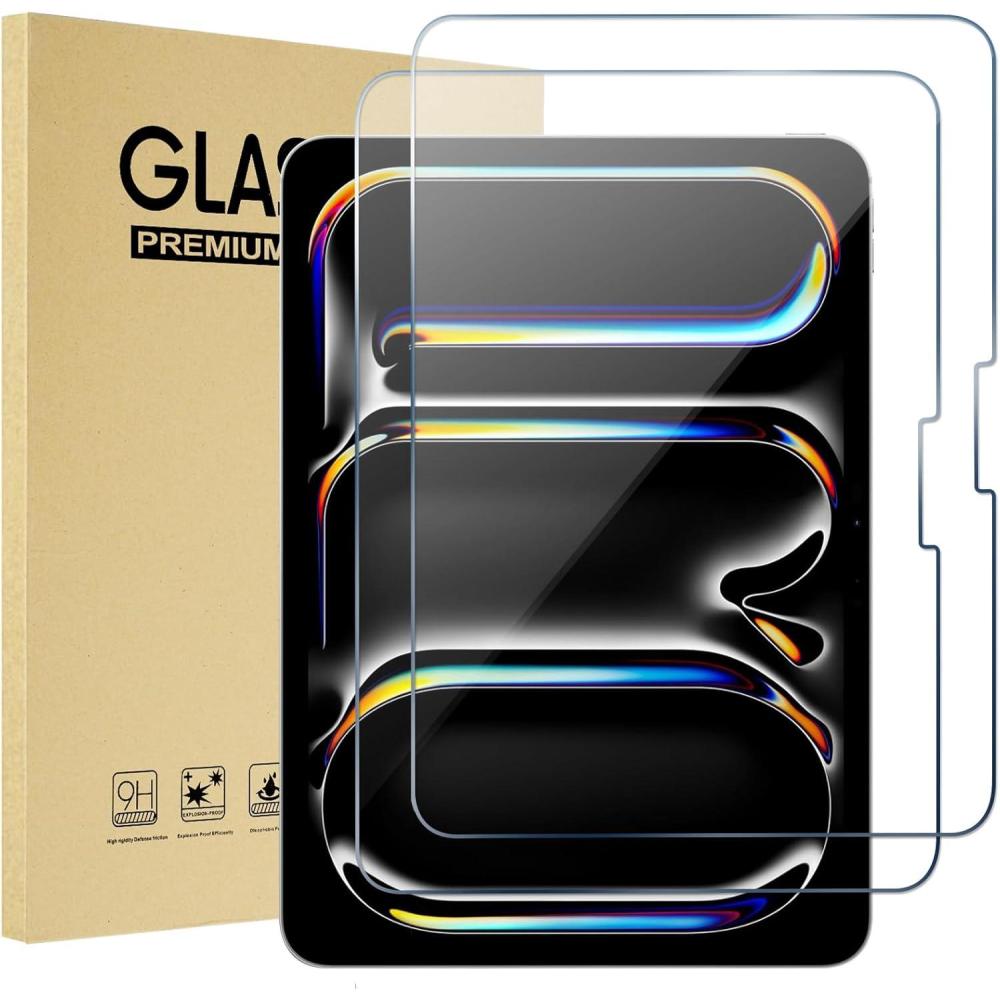 image:imageProCase Screen Protector for iPad Pro 13 InchM4 2024 iPad Air 13 InchM3M2 20252024 Tempered Glass Screen Saver Protective Film Guard for iPad Pro 13iPad Air 13 20252024 Release 2 PackiPad Pro 11 Inch M5 2025M4 2024