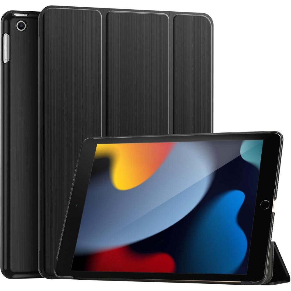 image:imageProCase Smart Cover for iPad 102 Case iPad 9th 8th 7th Generation Case Hard Back Protective Cover iPad Case for iPad 102 Inch BlackBlack