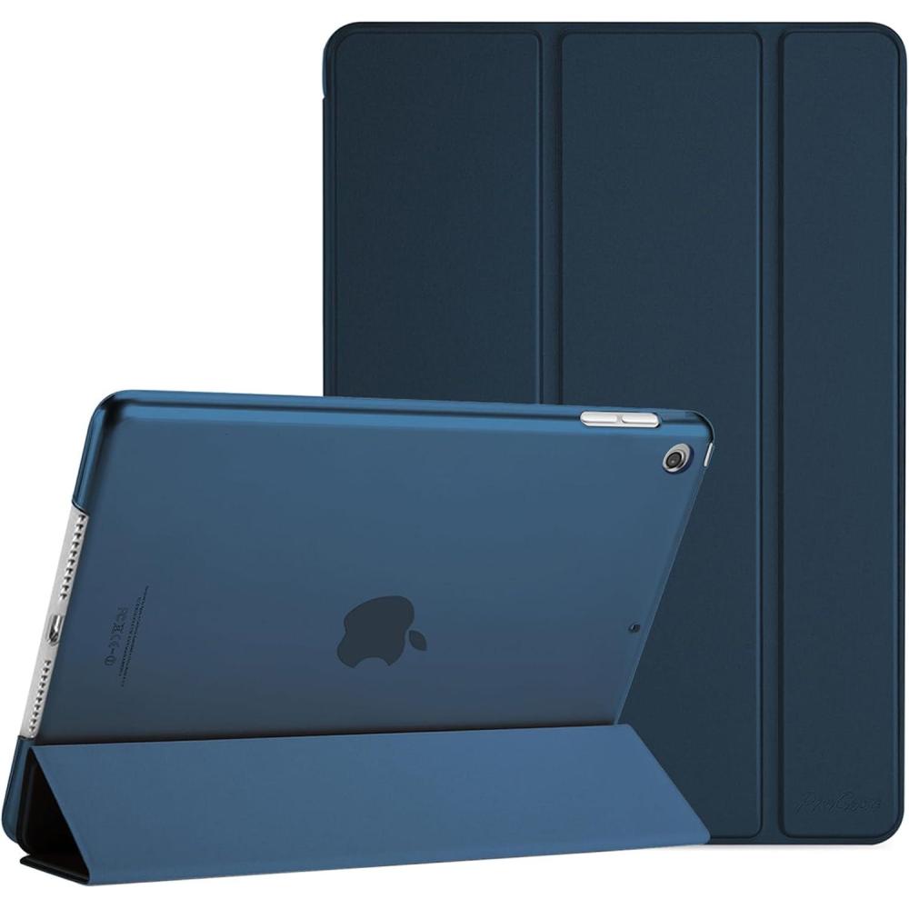 image:imageProCase for iPad 9th 8th 7th Generation Case 102 Inch 202120202019 Release 102 iPad Case 9th 8th 7th Gen Cover Slim Smart Cover with Translucent Hard Shell Back BlackNavy