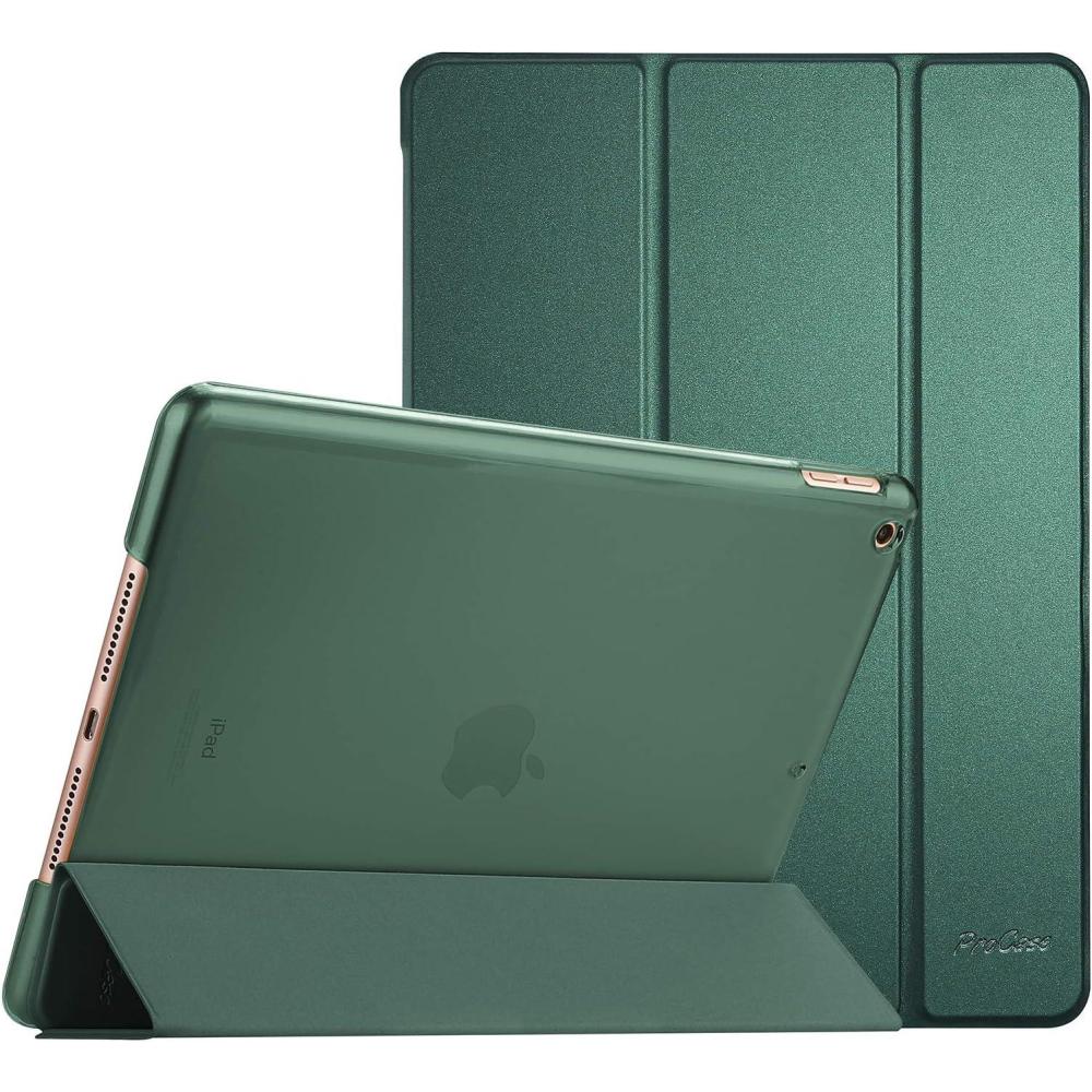 image:imageProCase for iPad 9th 8th 7th Generation Case 102 Inch 202120202019 Release 102 iPad Case 9th 8th 7th Gen Cover Slim Smart Cover with Translucent Hard Shell Back BlackMidnightGreen